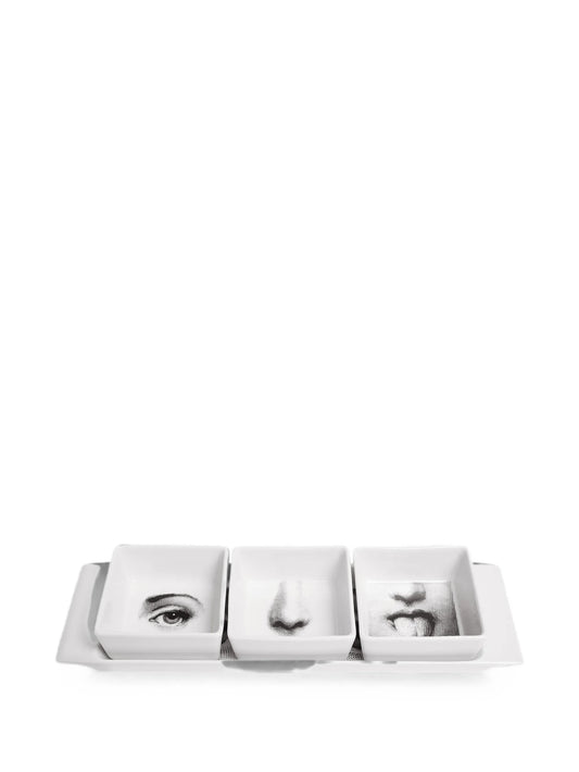 face print serving dishes (set of 3)