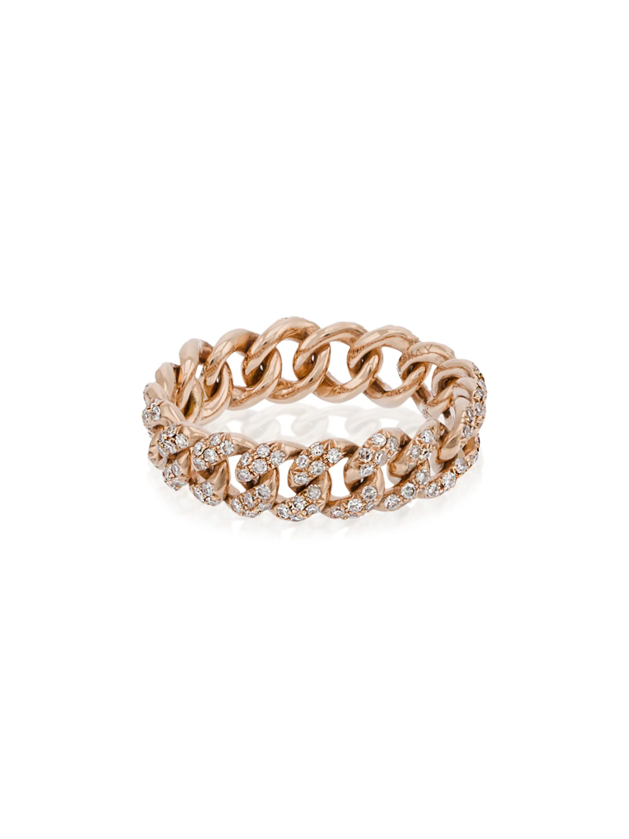 diamond pave mini link ringh