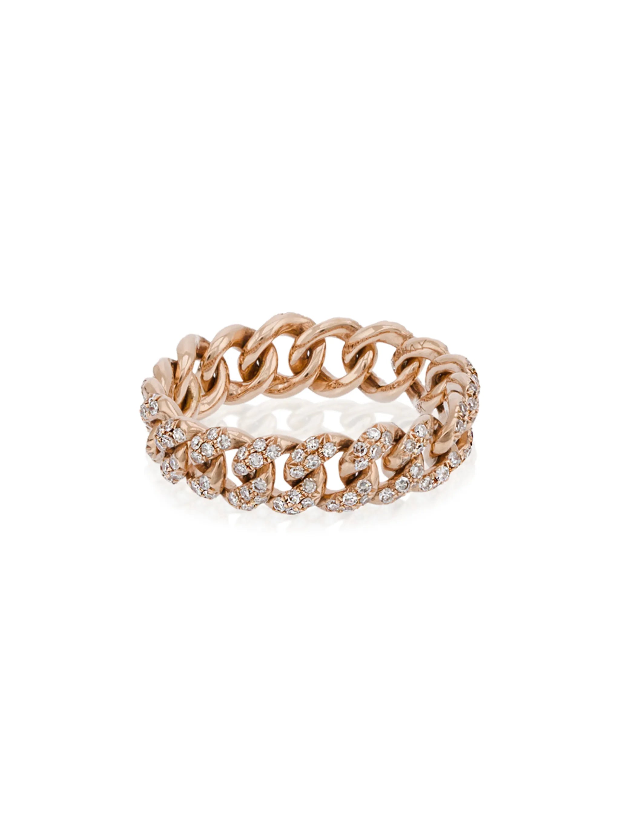 diamond pave mini link ringh