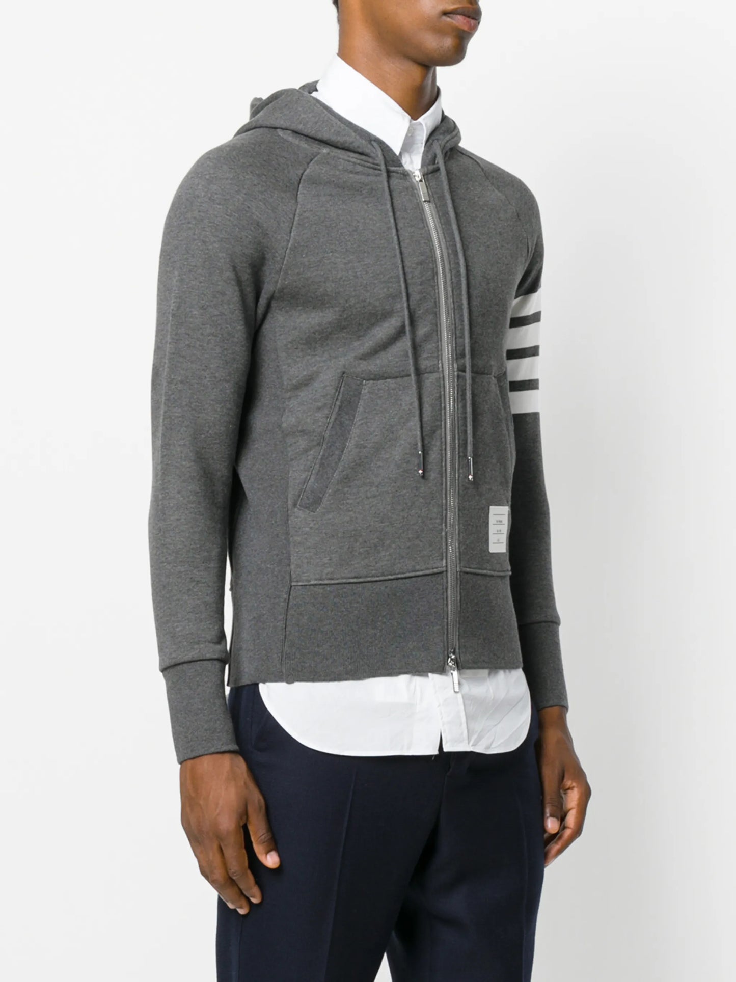 loopback 4-Bar zip-up hoodie