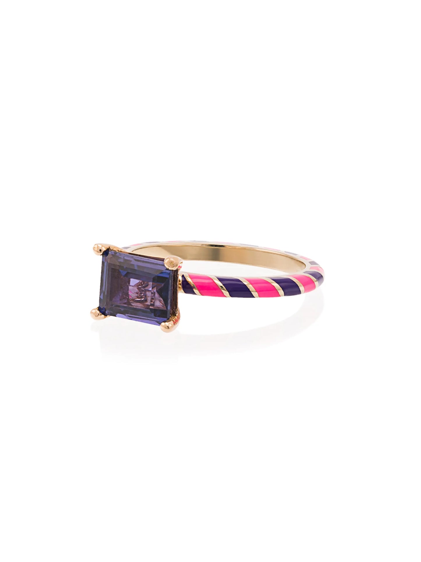 14kt gold Candy Kimono sapphire ring