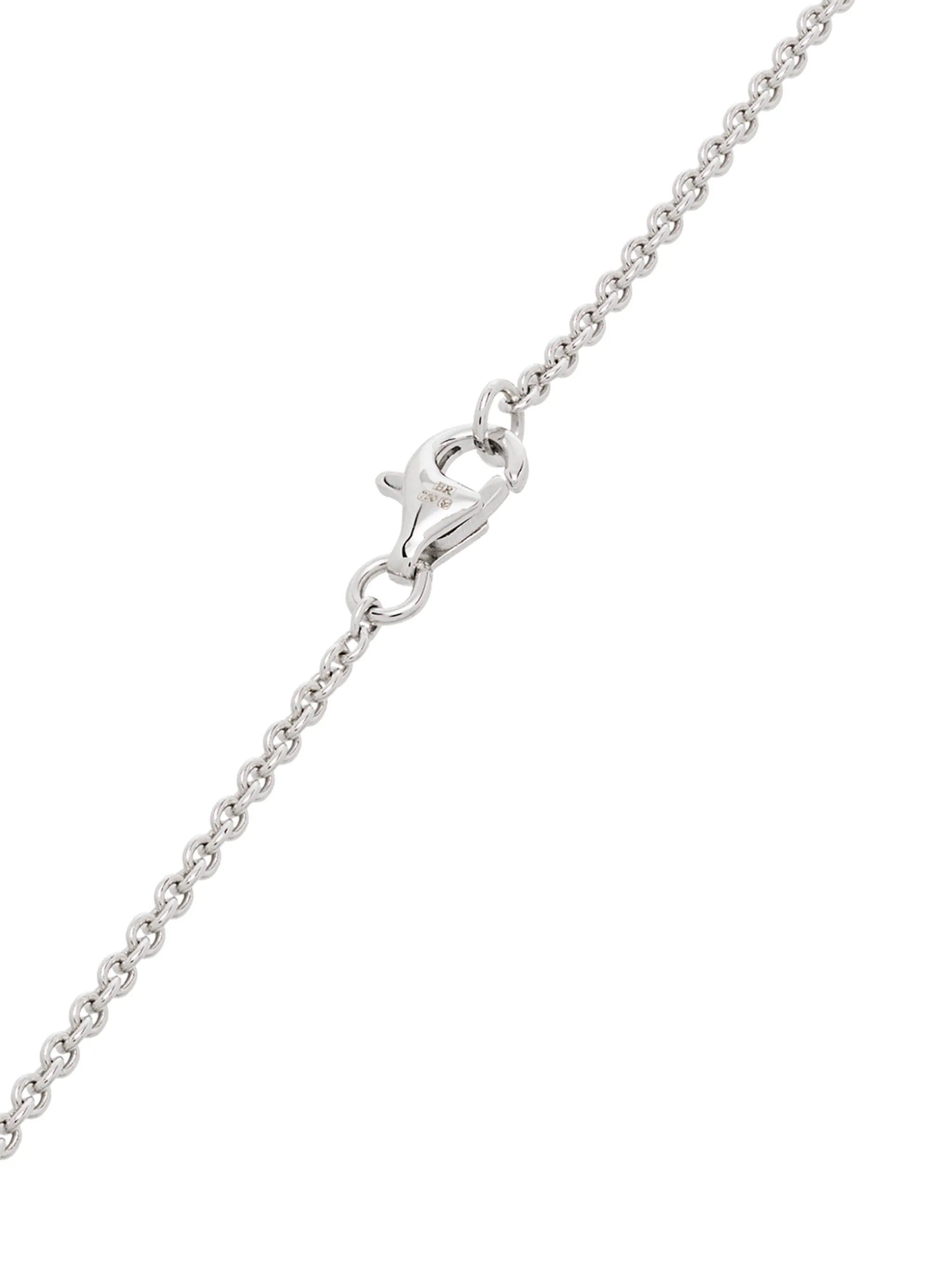 18K white old love necklace