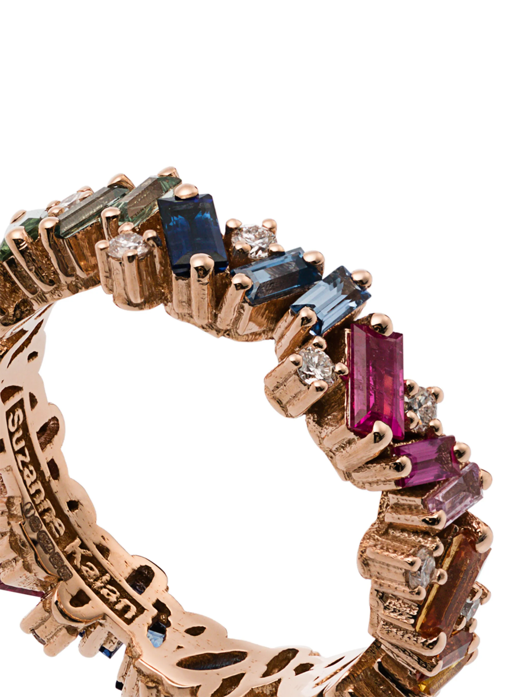 frenzy rainbow sapphire eternity band