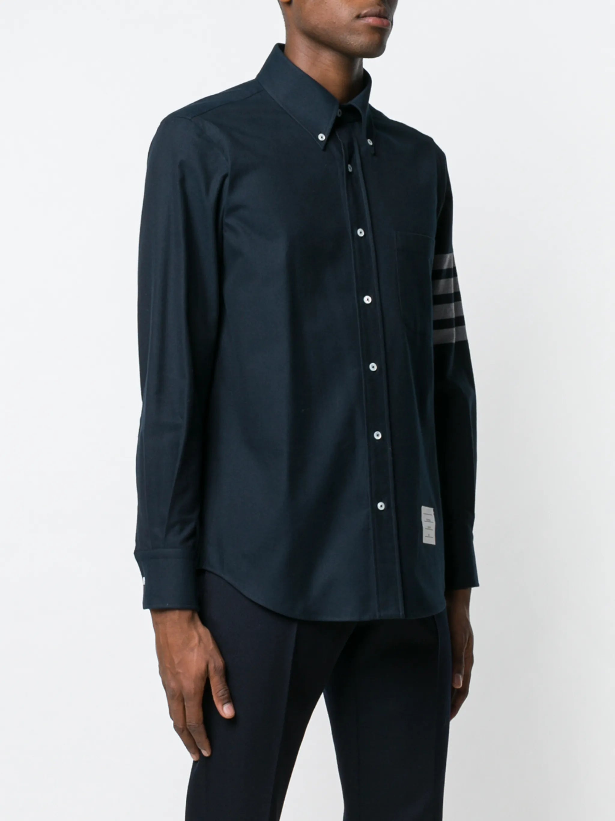 flannel 4-bar long-sleeve shirt