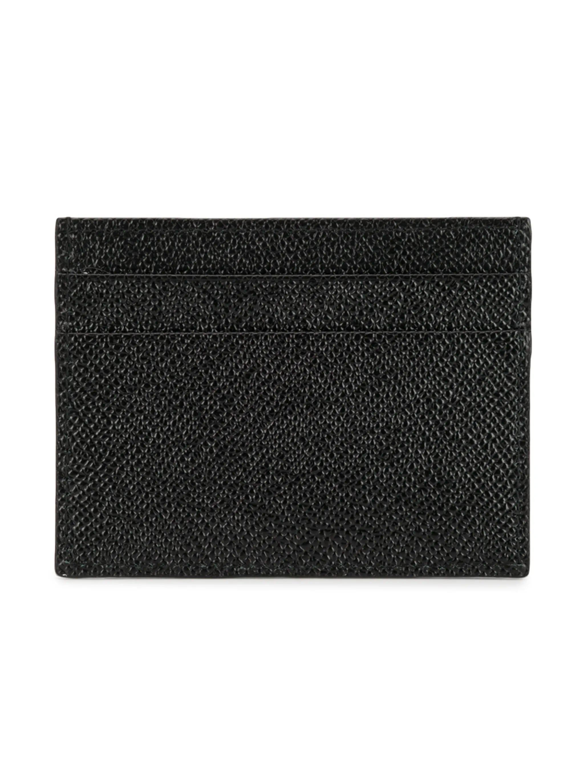logo-tag leather card holder