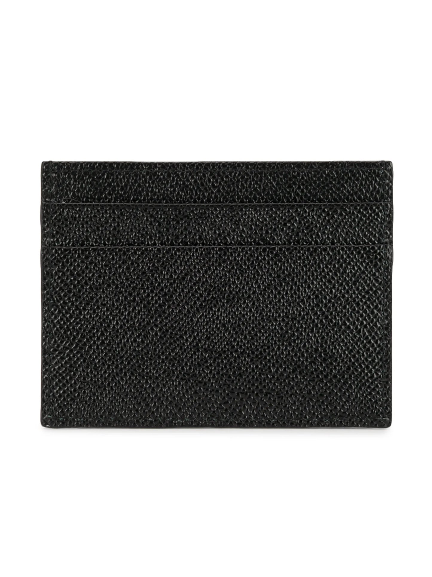 logo-tag leather card holder
