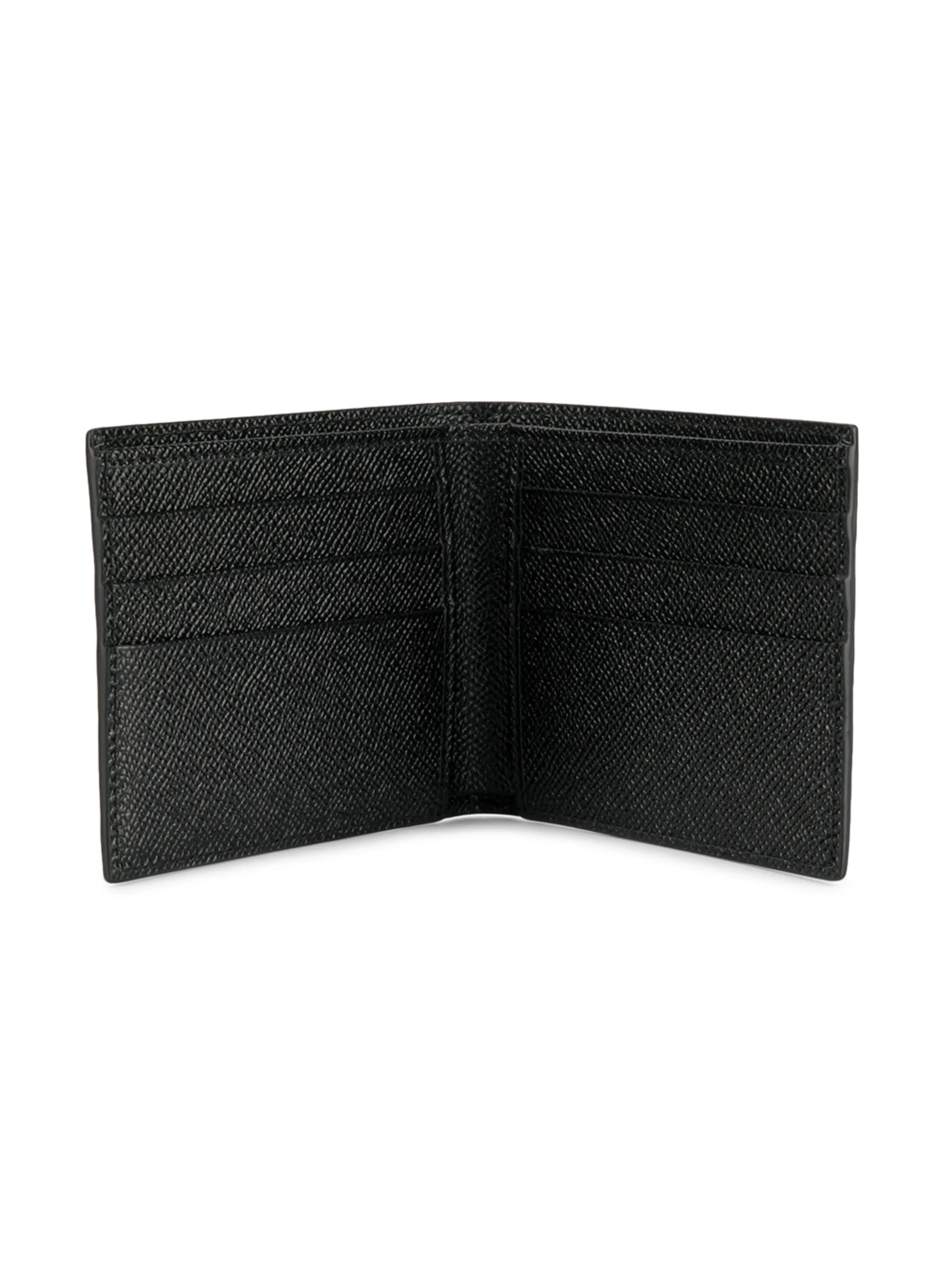 logo-tag leather bifold wallet