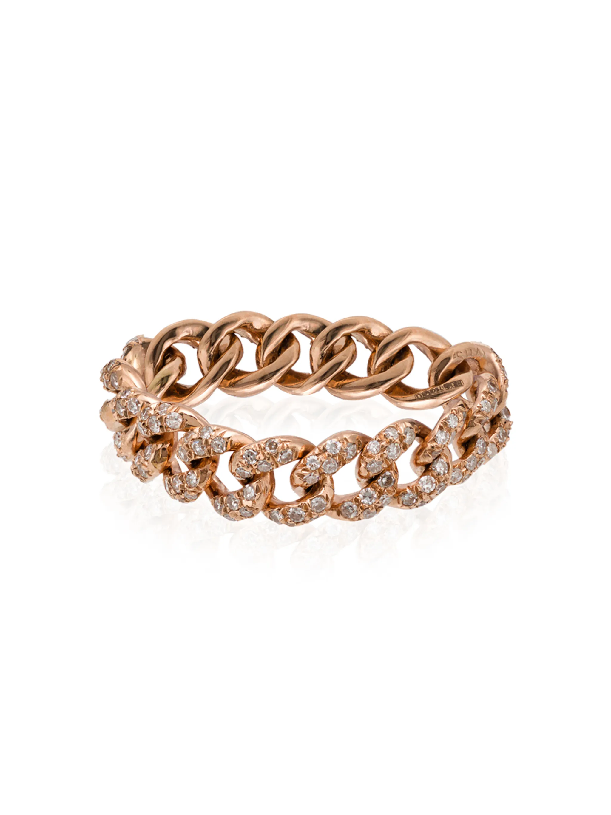 diamond pave min link ring