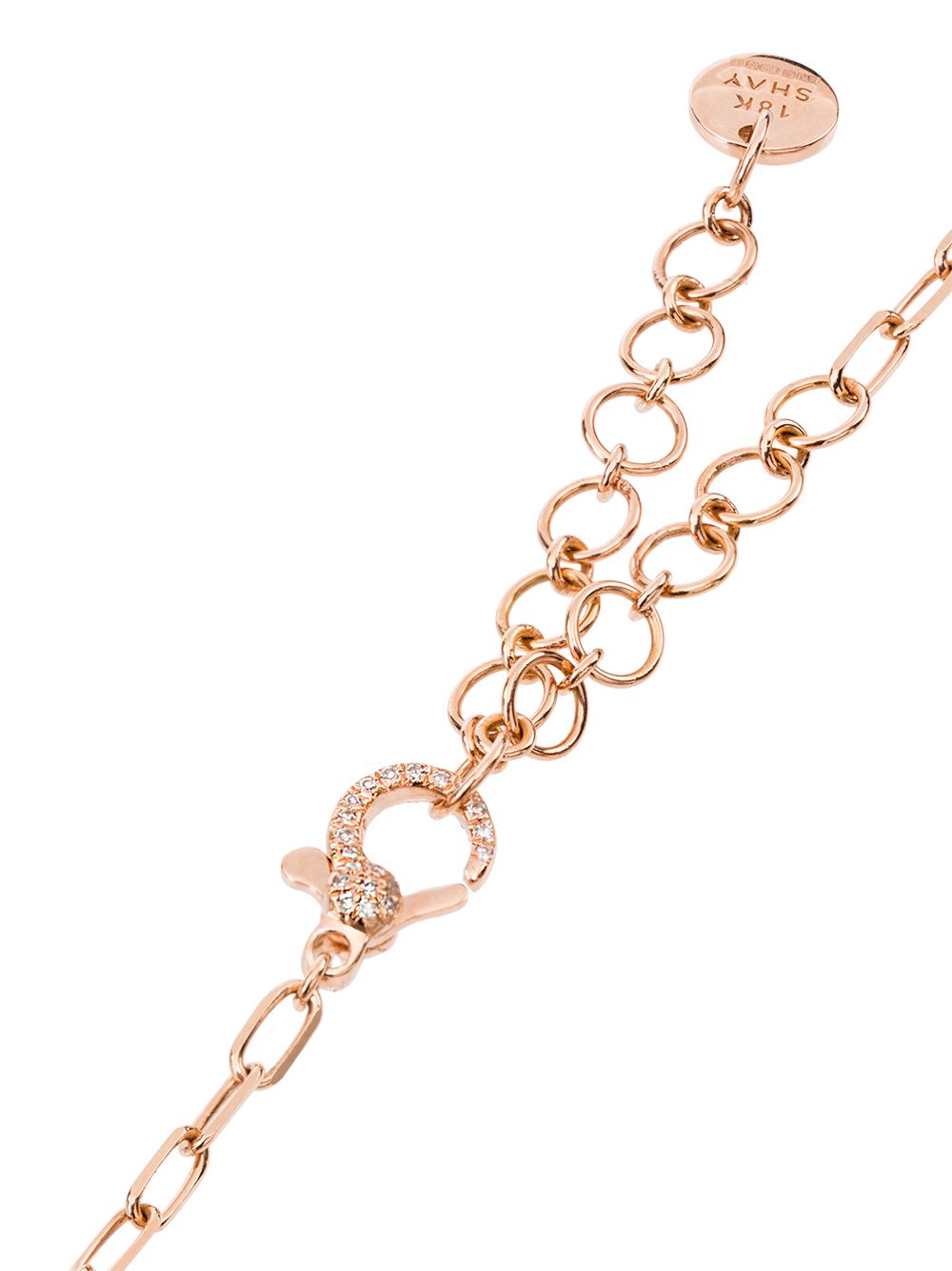 18K rose gold and diamond drop necklace
