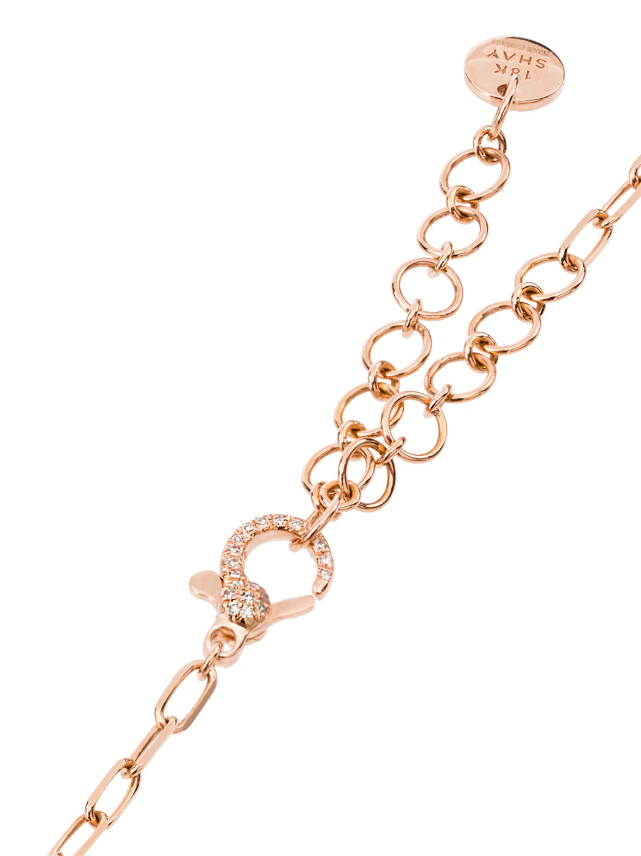 18CT rose gold and diamond drop necklace
