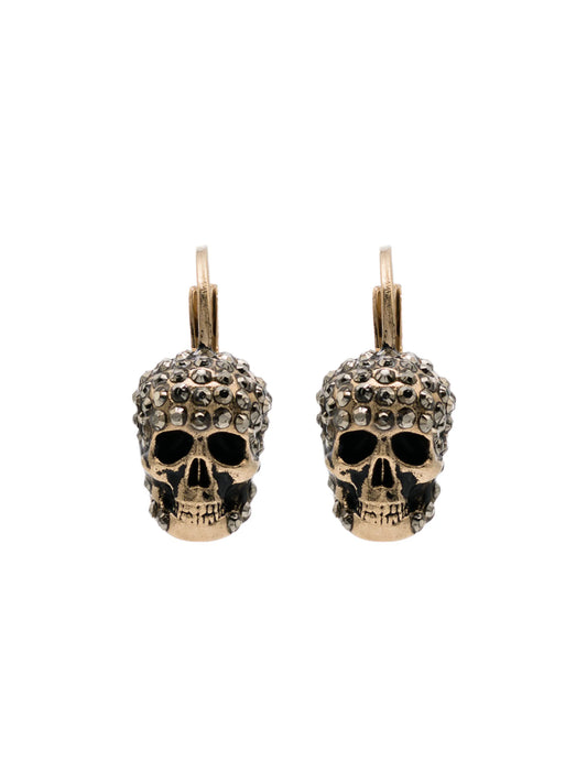crystal-embellished skull earrings