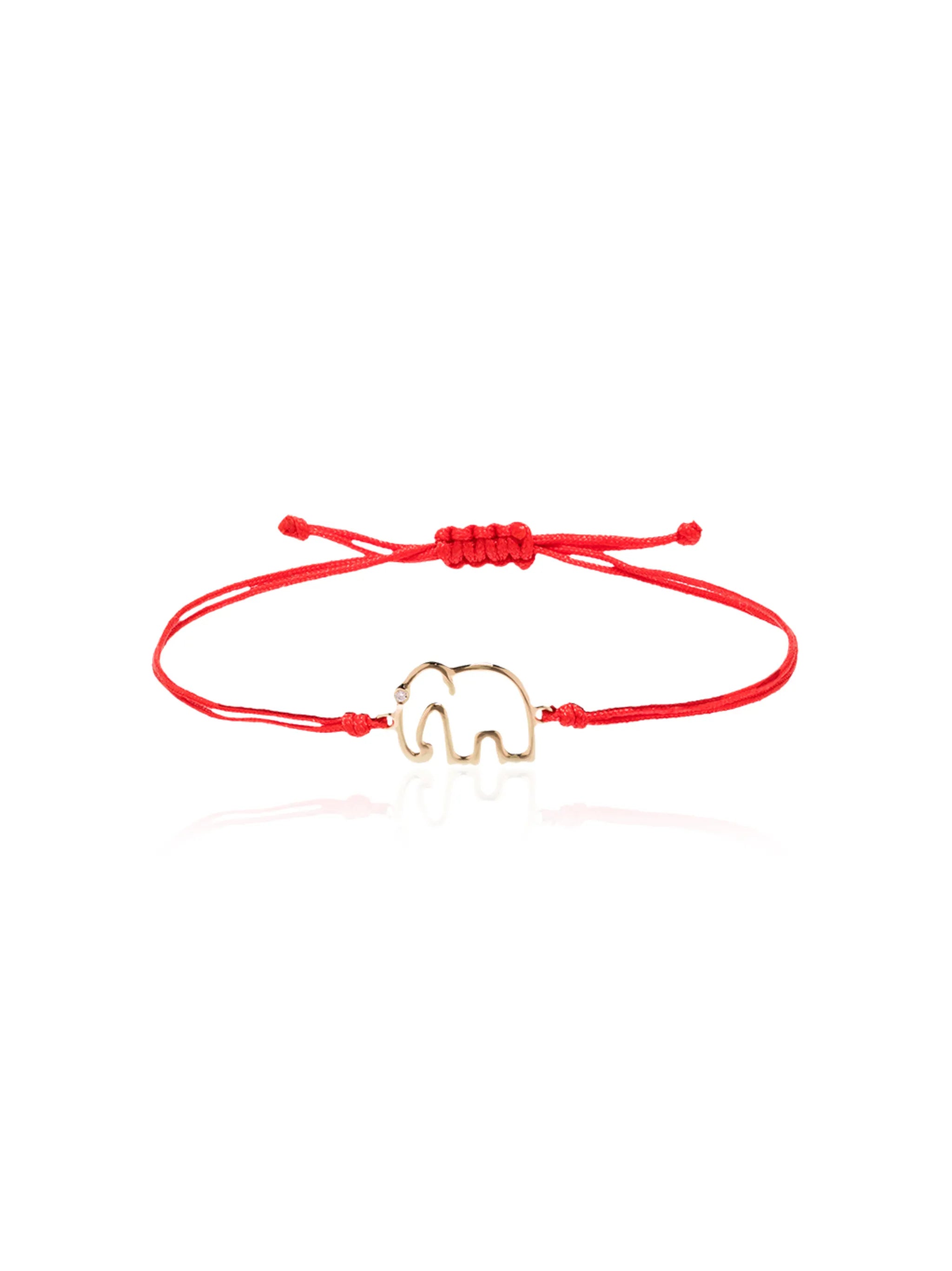 Elephant tie bracelet