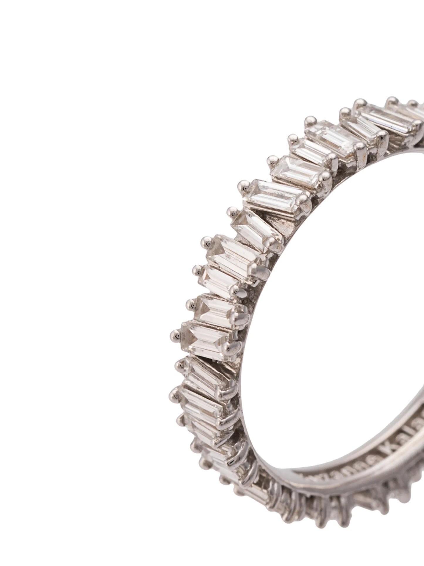 18kt white gold baguette diamond eternity band