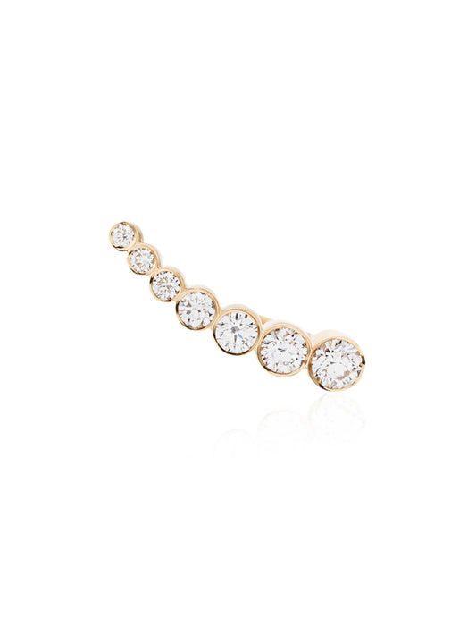 18kt yellow gold Petit Croissant diamond earrings