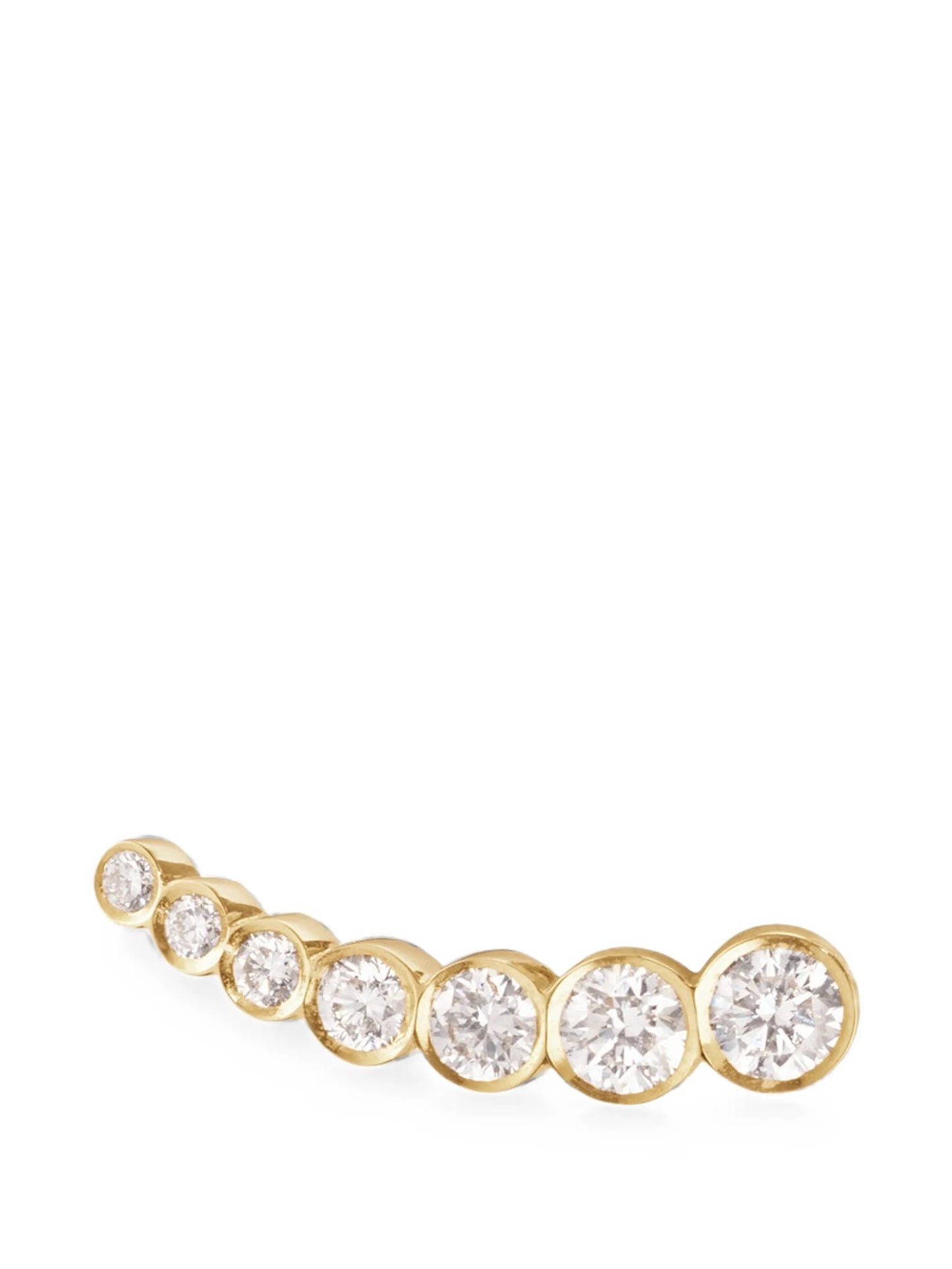 18kt yellow gold Petit Croissant diamond earrings