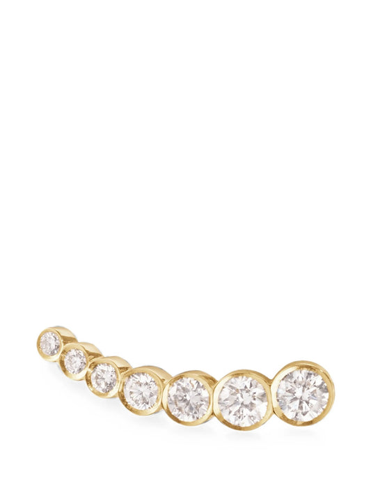 18kt yellow gold Petit Croissant diamond earrings