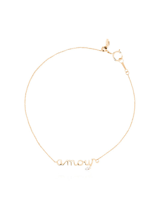 18kt yellow gold diamond Amour bracelet