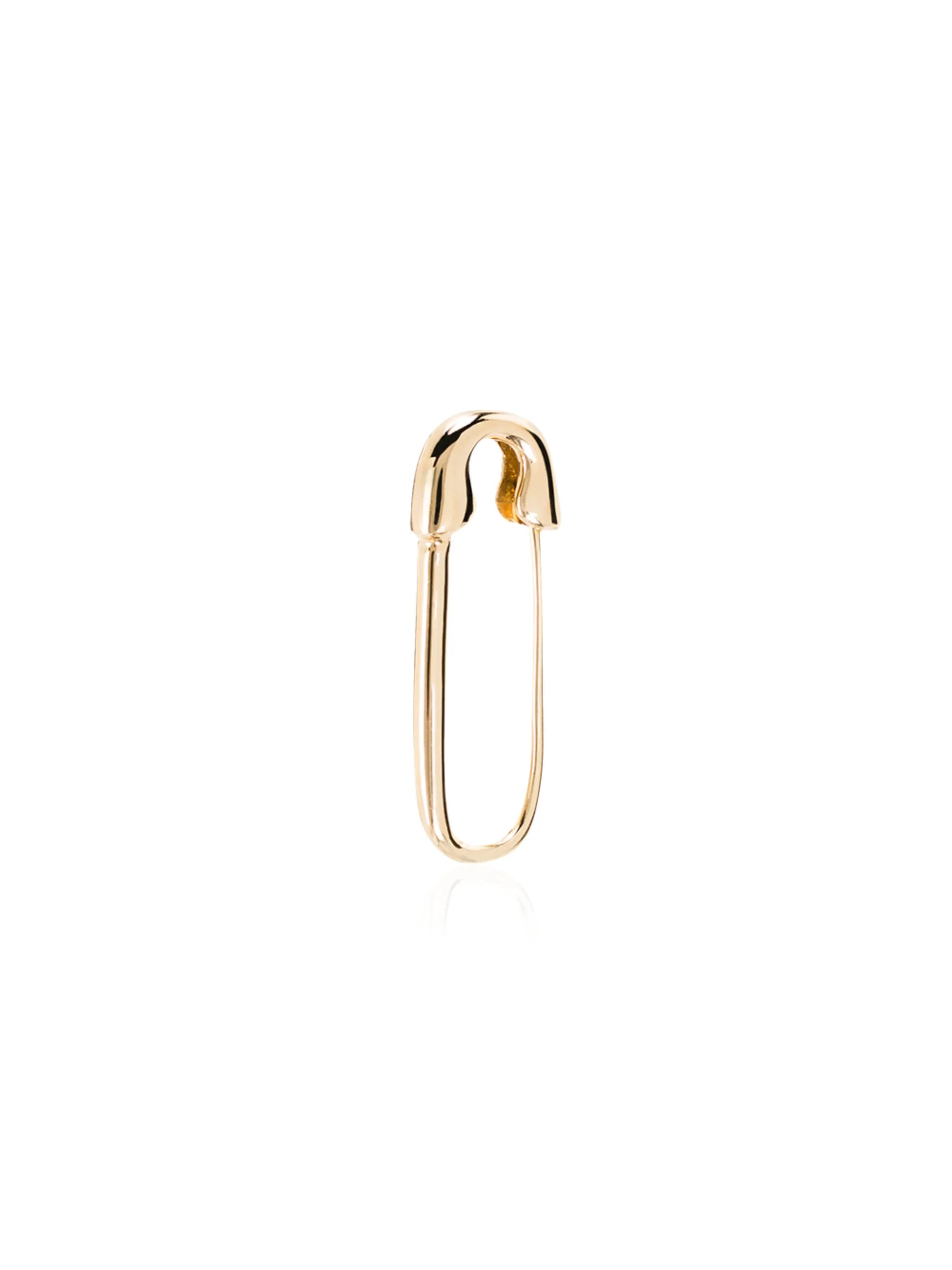 18kt yellow gold Safety Pin earring