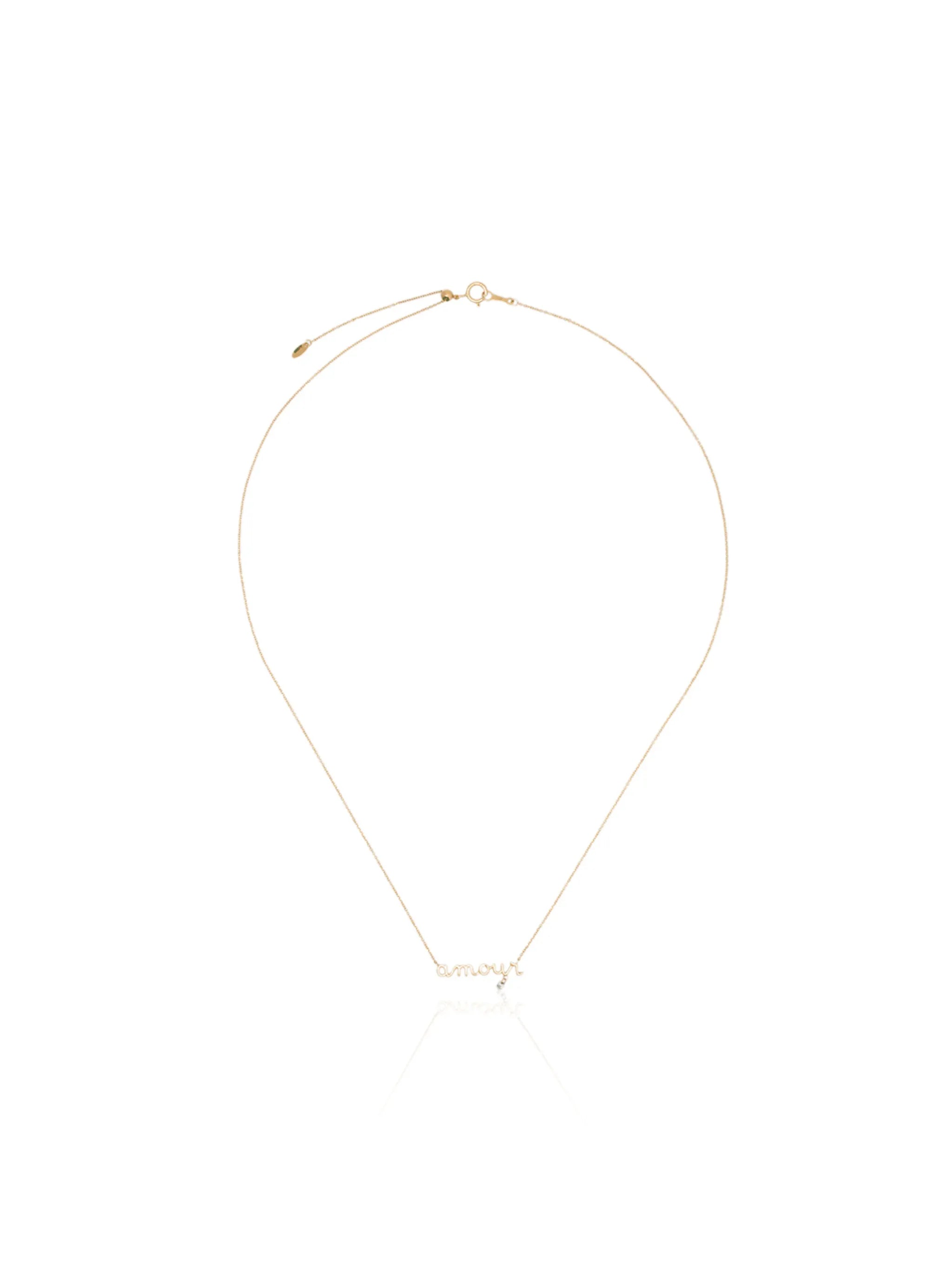 18kt yellow gold Amour diamond necklace
