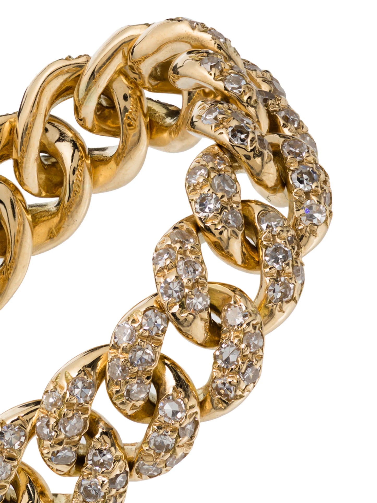 diamond pave mini link ring