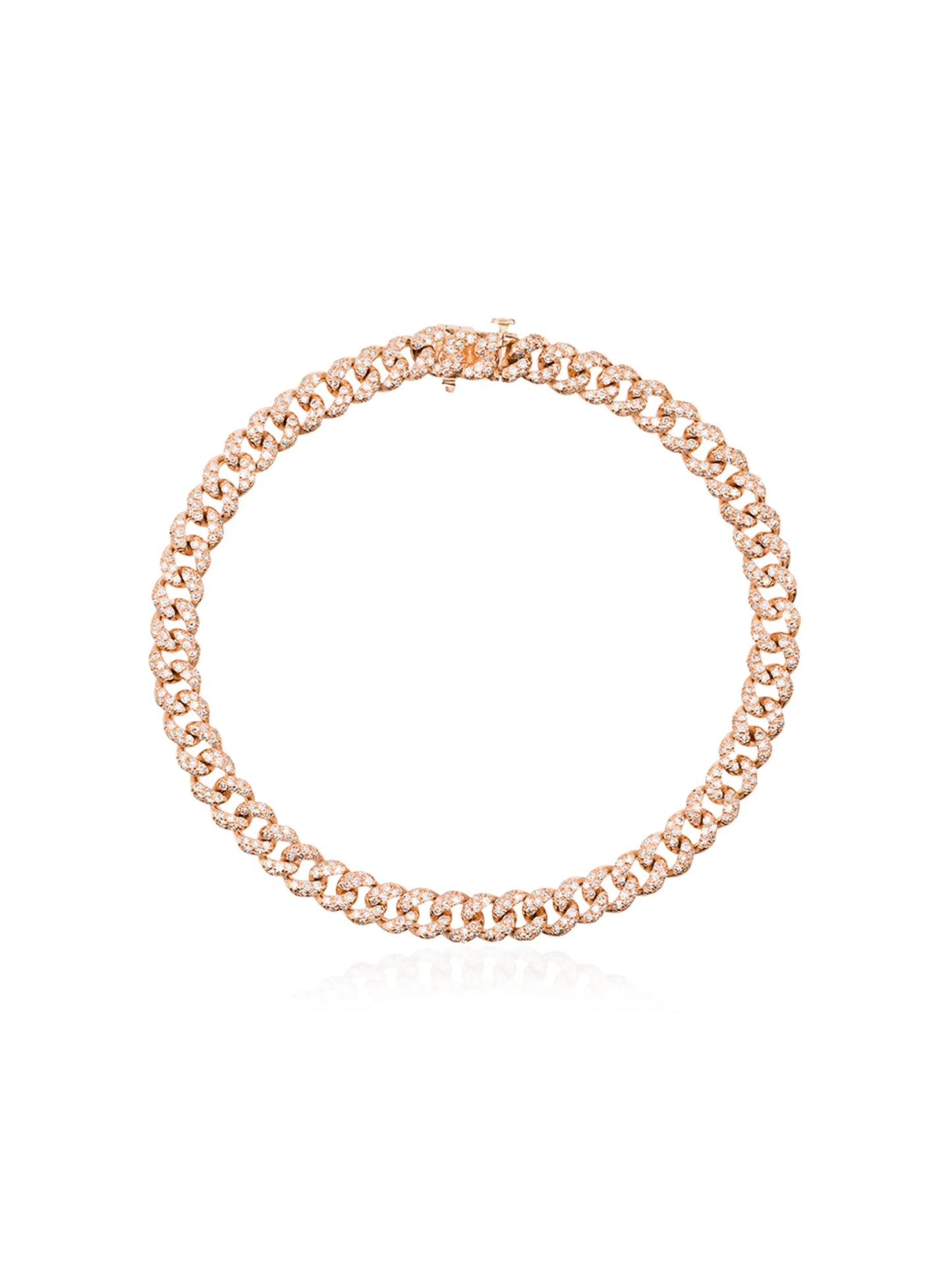 18K rose gold diamond-embellished 7.5 inch bracelet