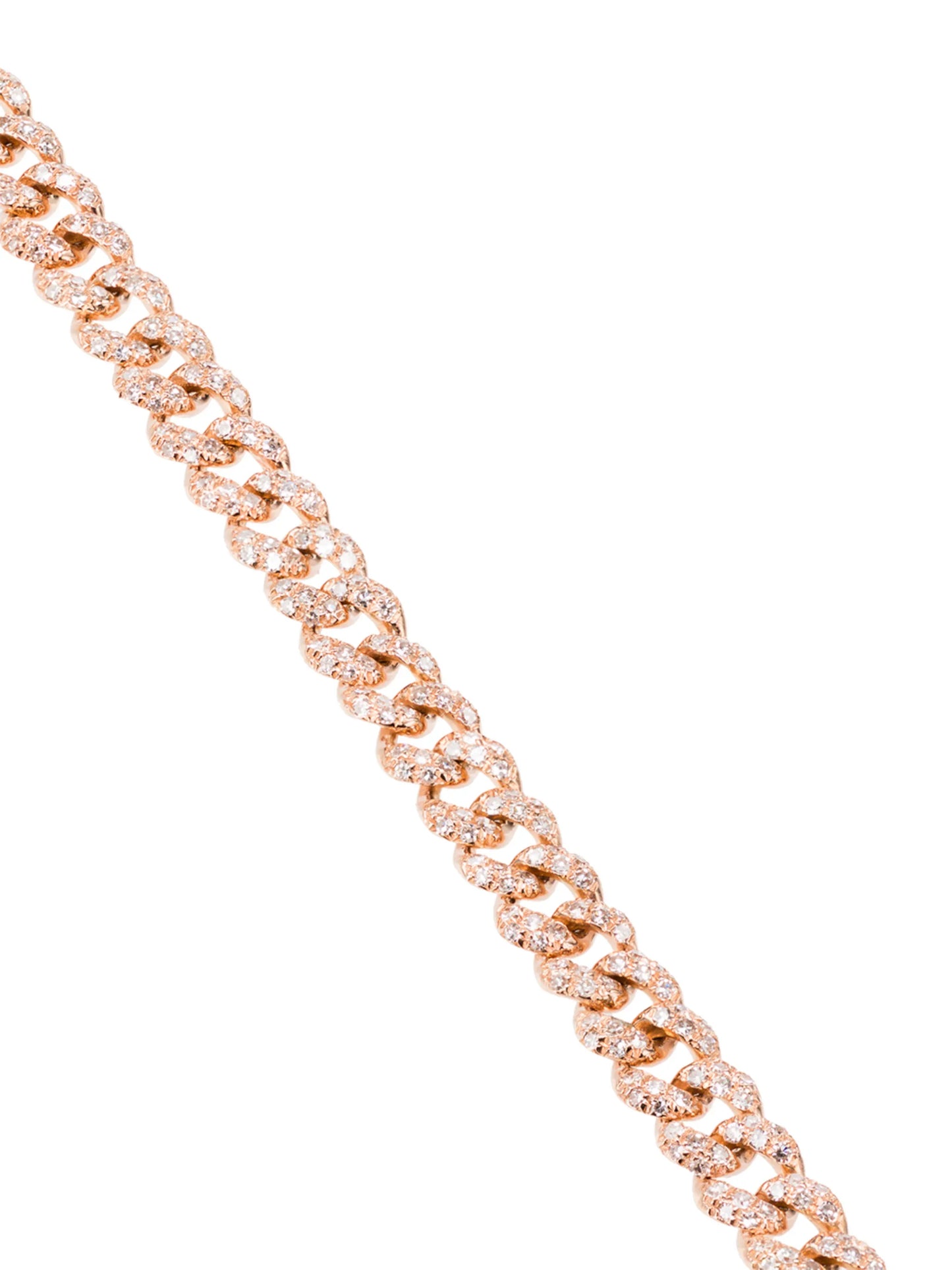 18K rose gold diamond-embellished 7.5 inch bracelet