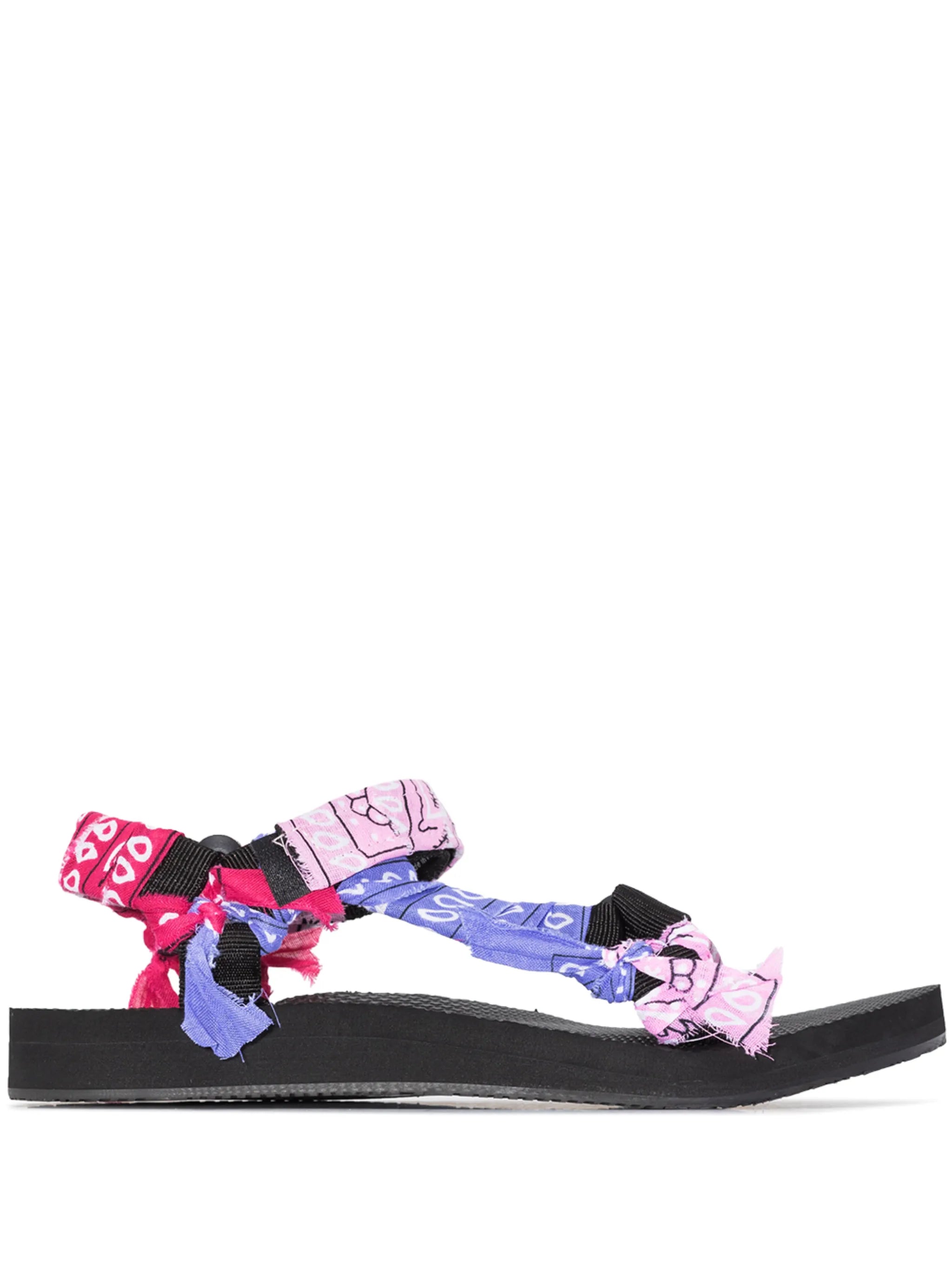 bandana-straps flat sandals