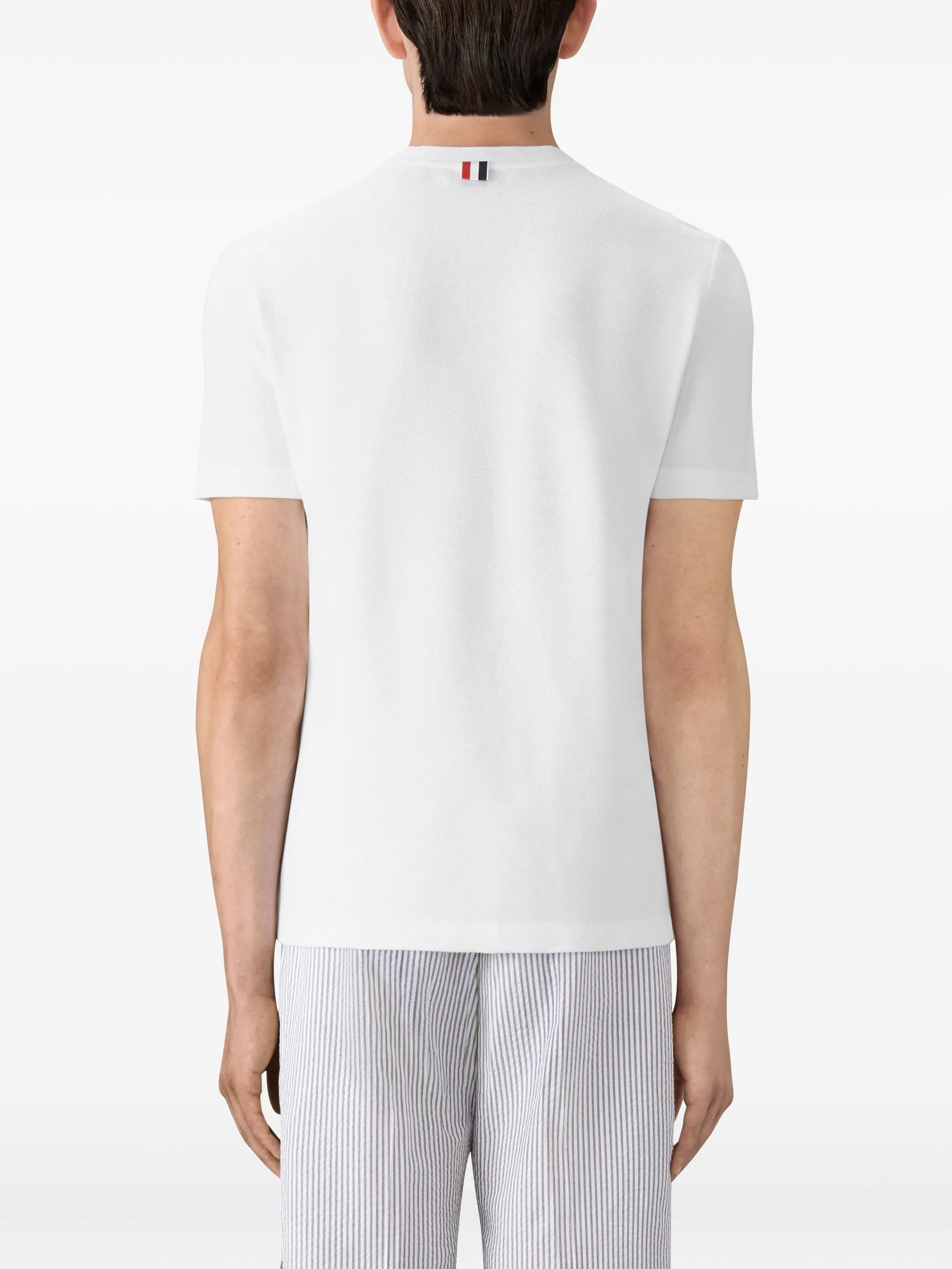 4-Bar stripe cotton T-shirt