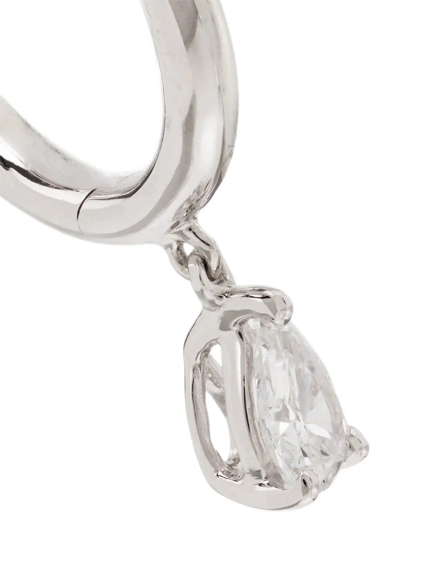 18kt gold diamond hoop earring