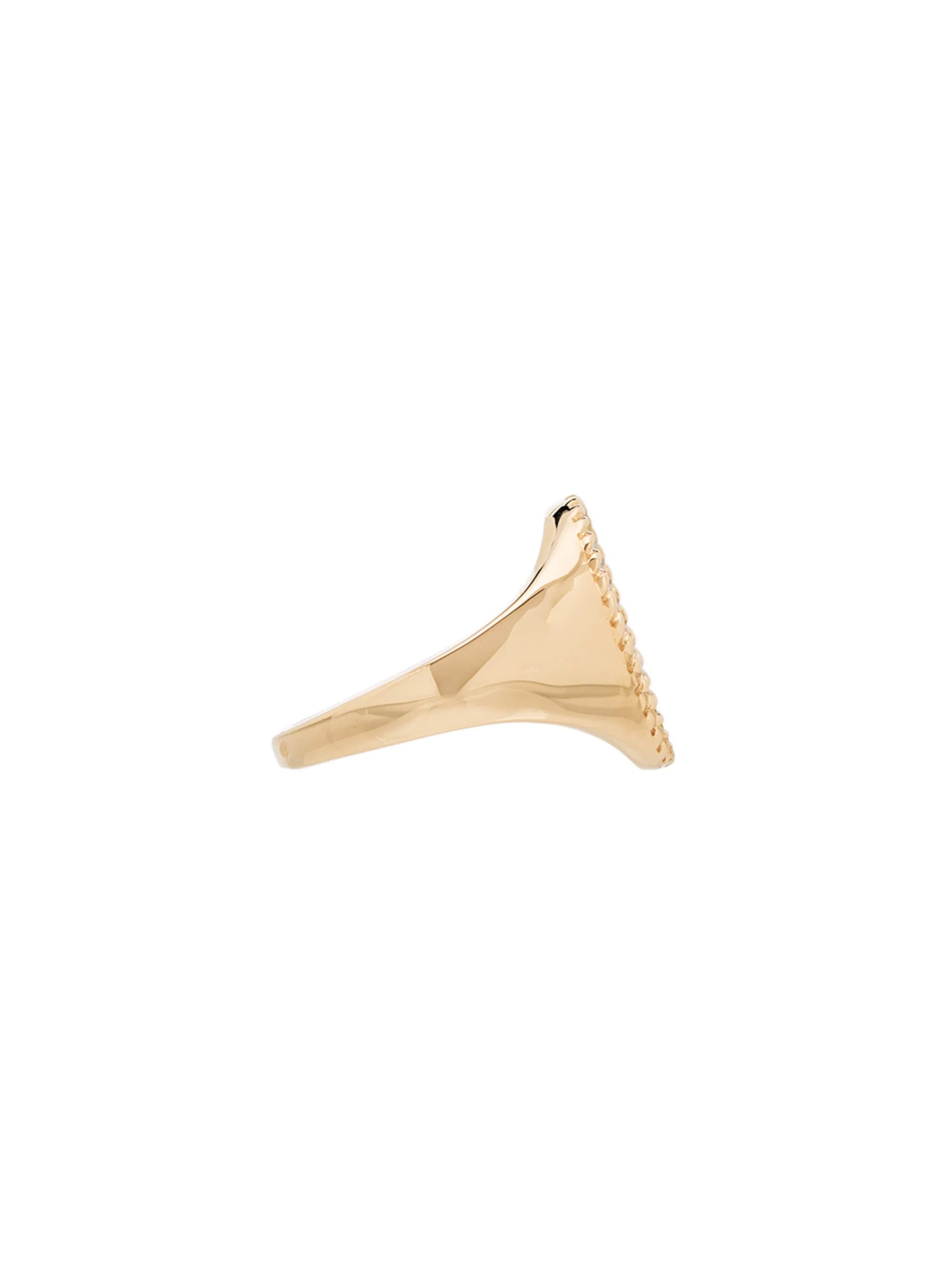 18kt gold diamond signet ring