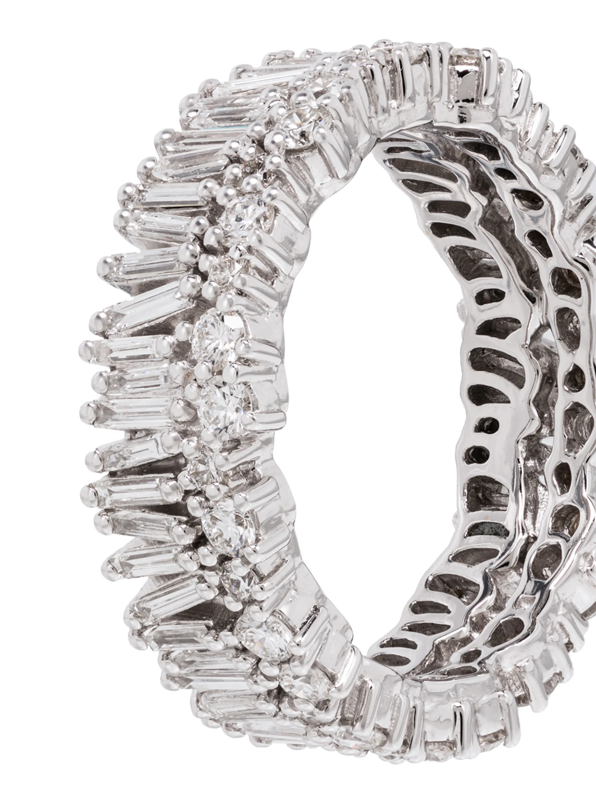 classic diamond short stack eternity band