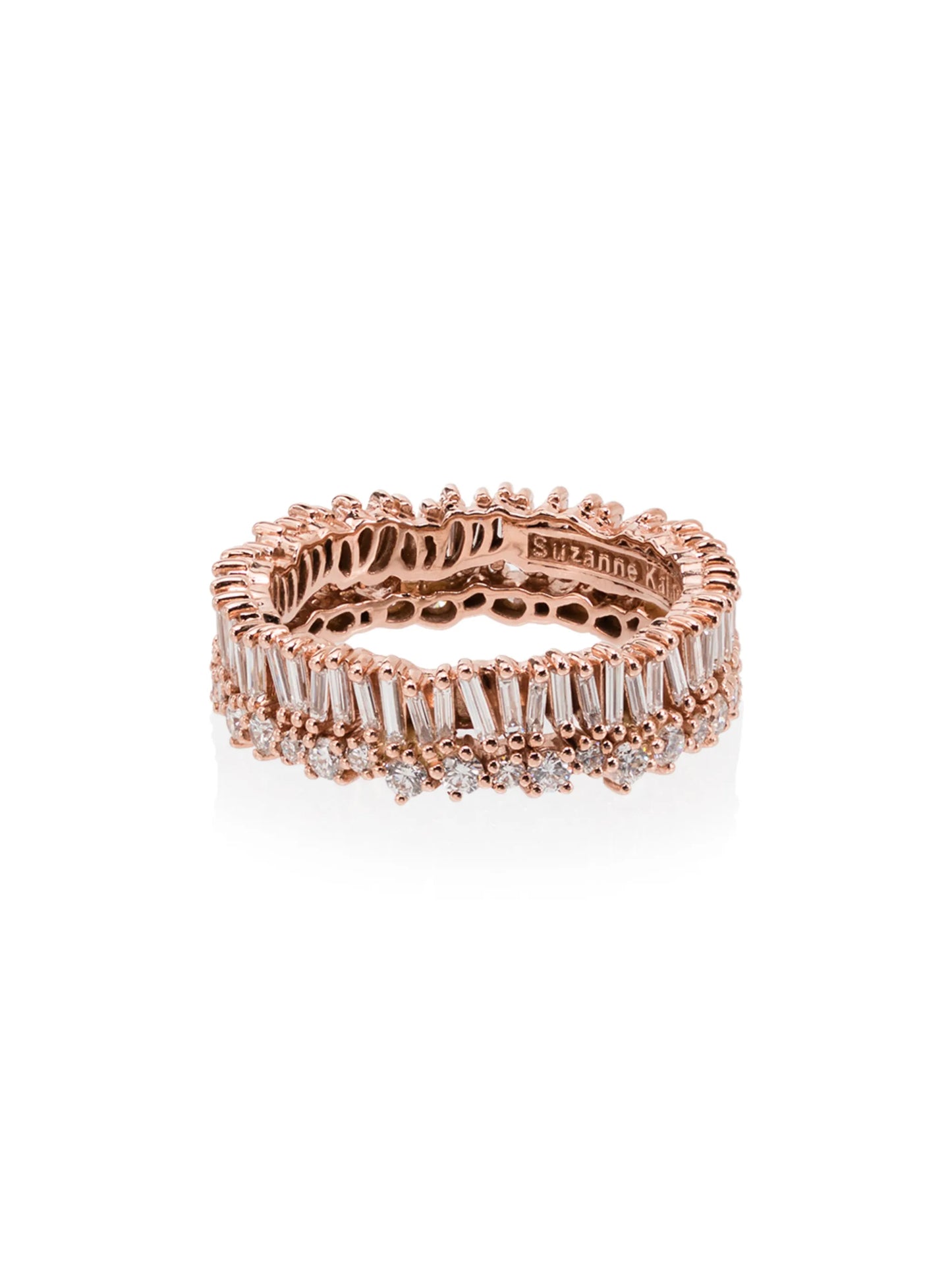 Short Stack 18kt rose gold diamond eternity ring