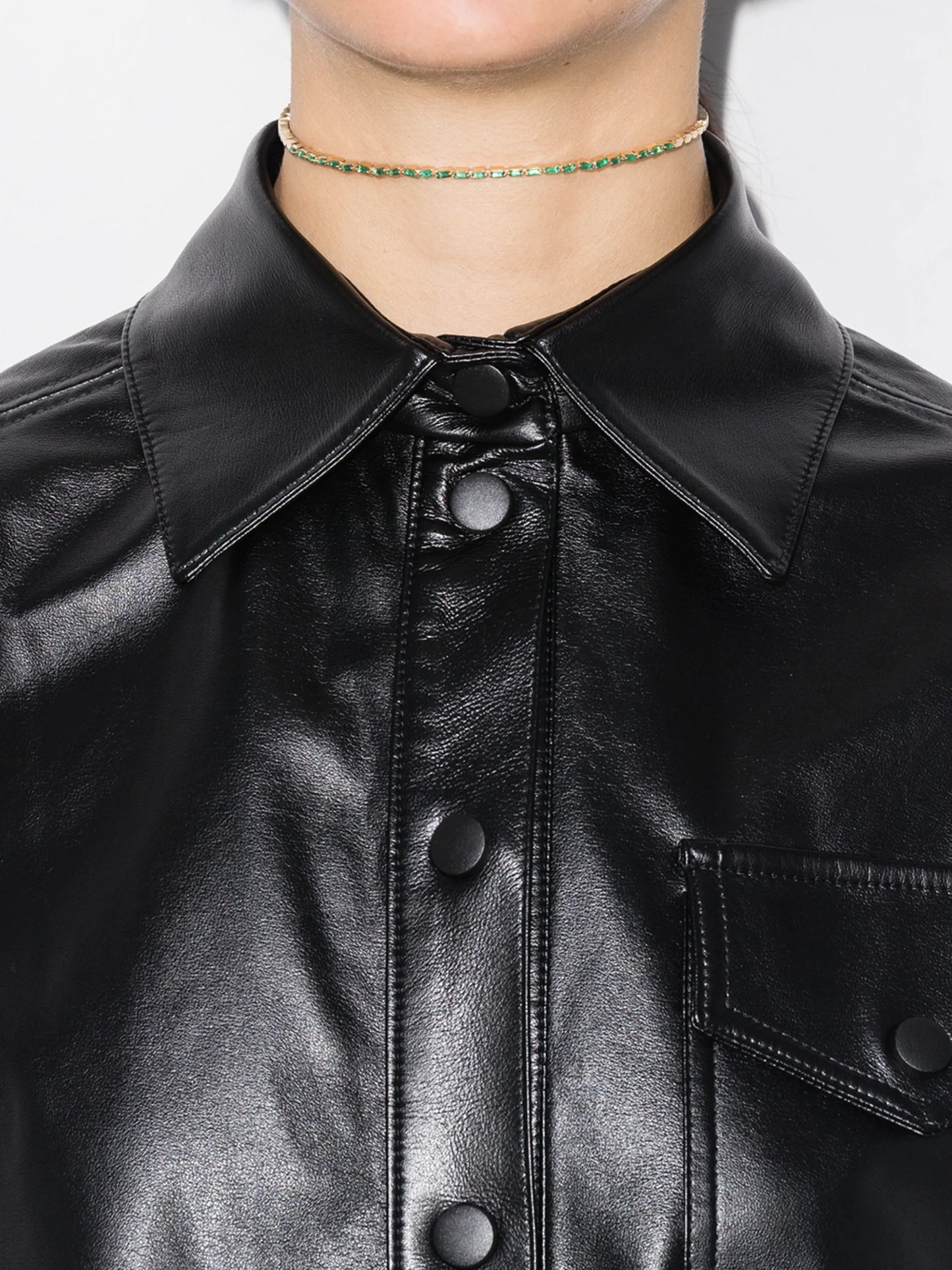 18kt yellow gold emerald choker