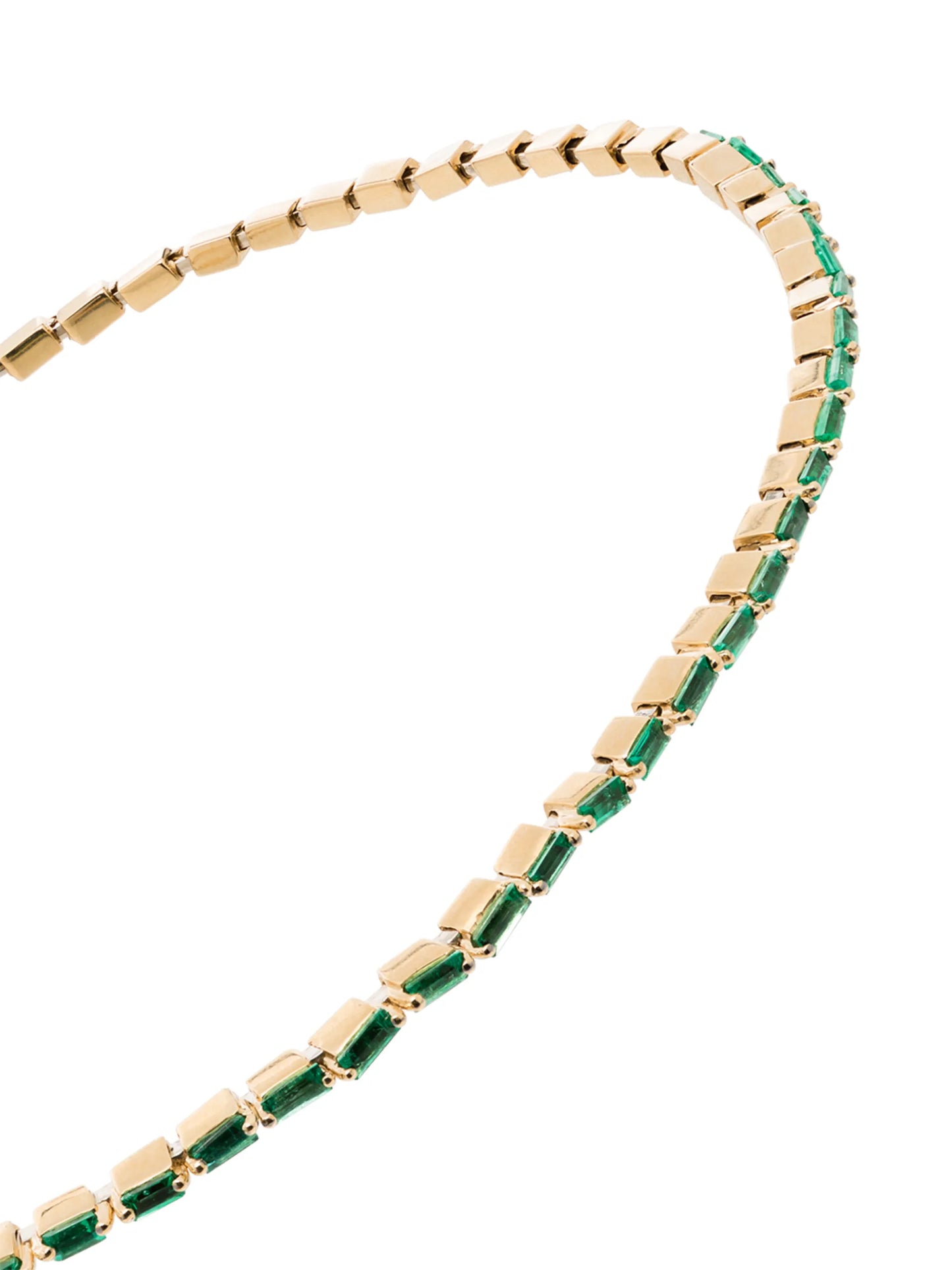 18kt yellow gold emerald choker