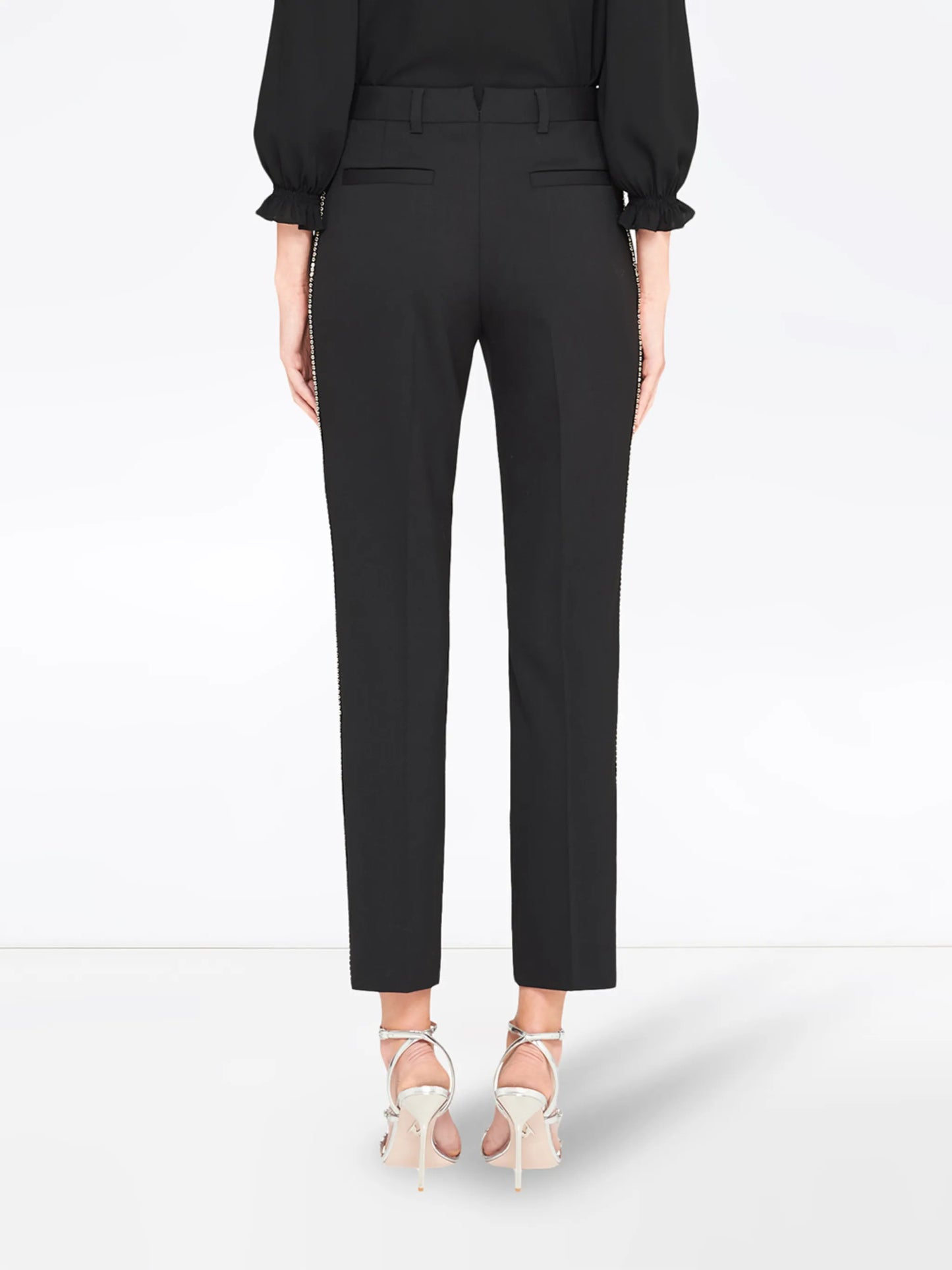 crystal-embellished tailored trousers