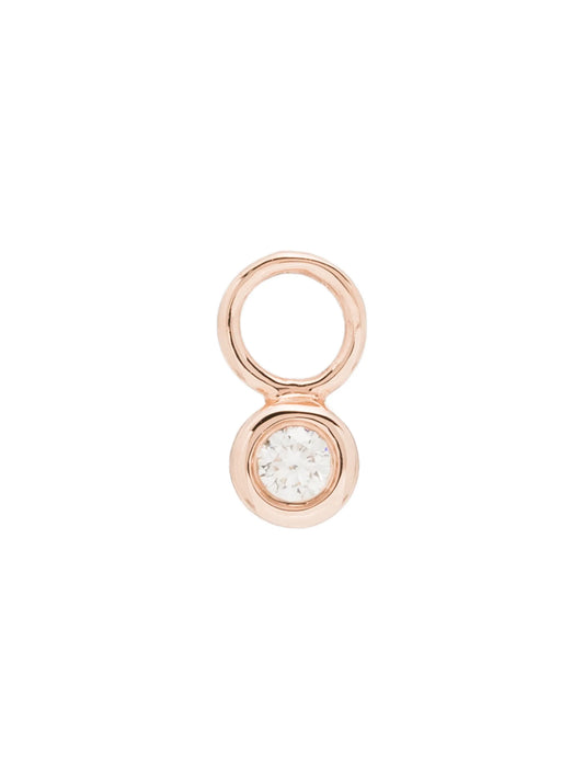 14kt rose gold diamond single charm