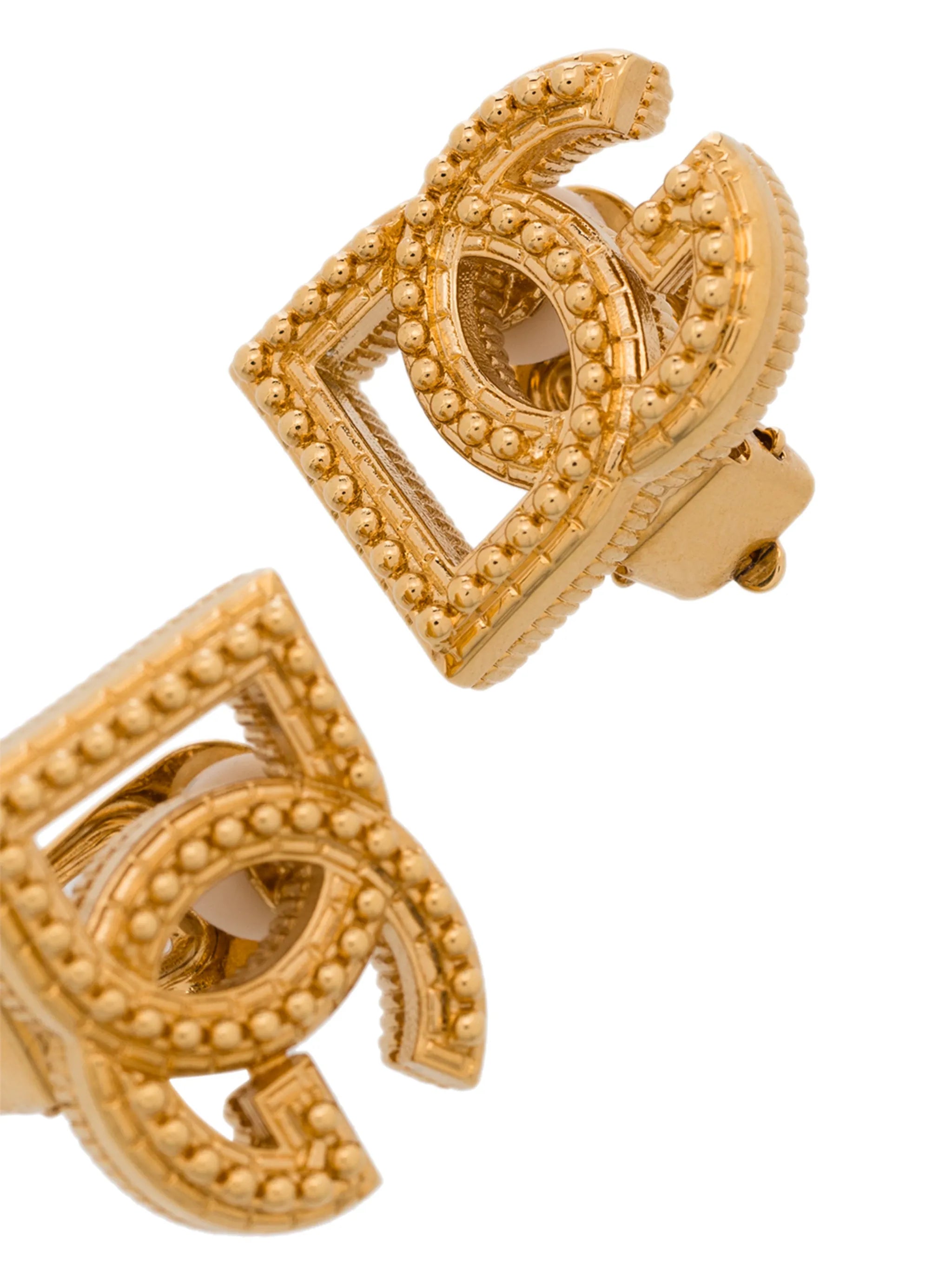 DG-logo clip-on earrings