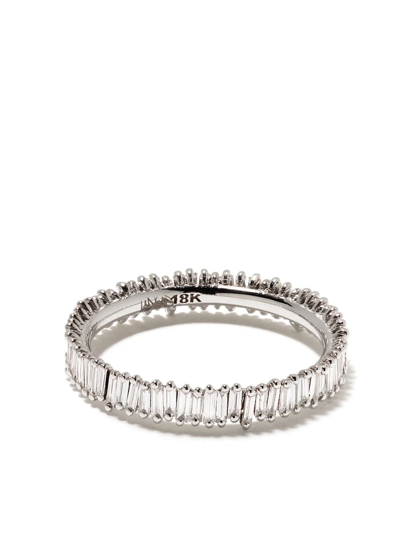 18kt white gold mini Classic Fireworks diamond eternity band