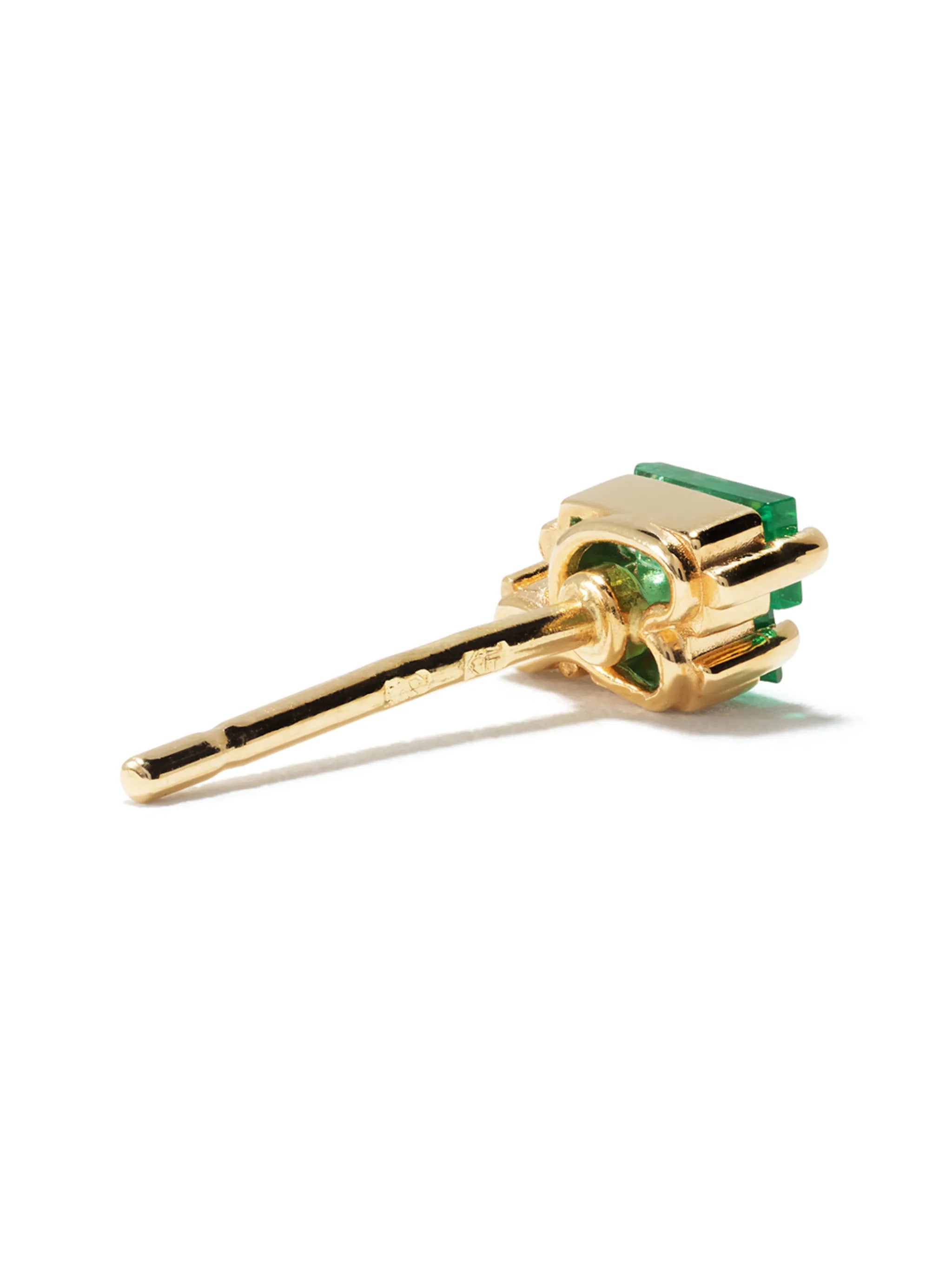 18kt yellow gold Fireworks emerald and diamond studs