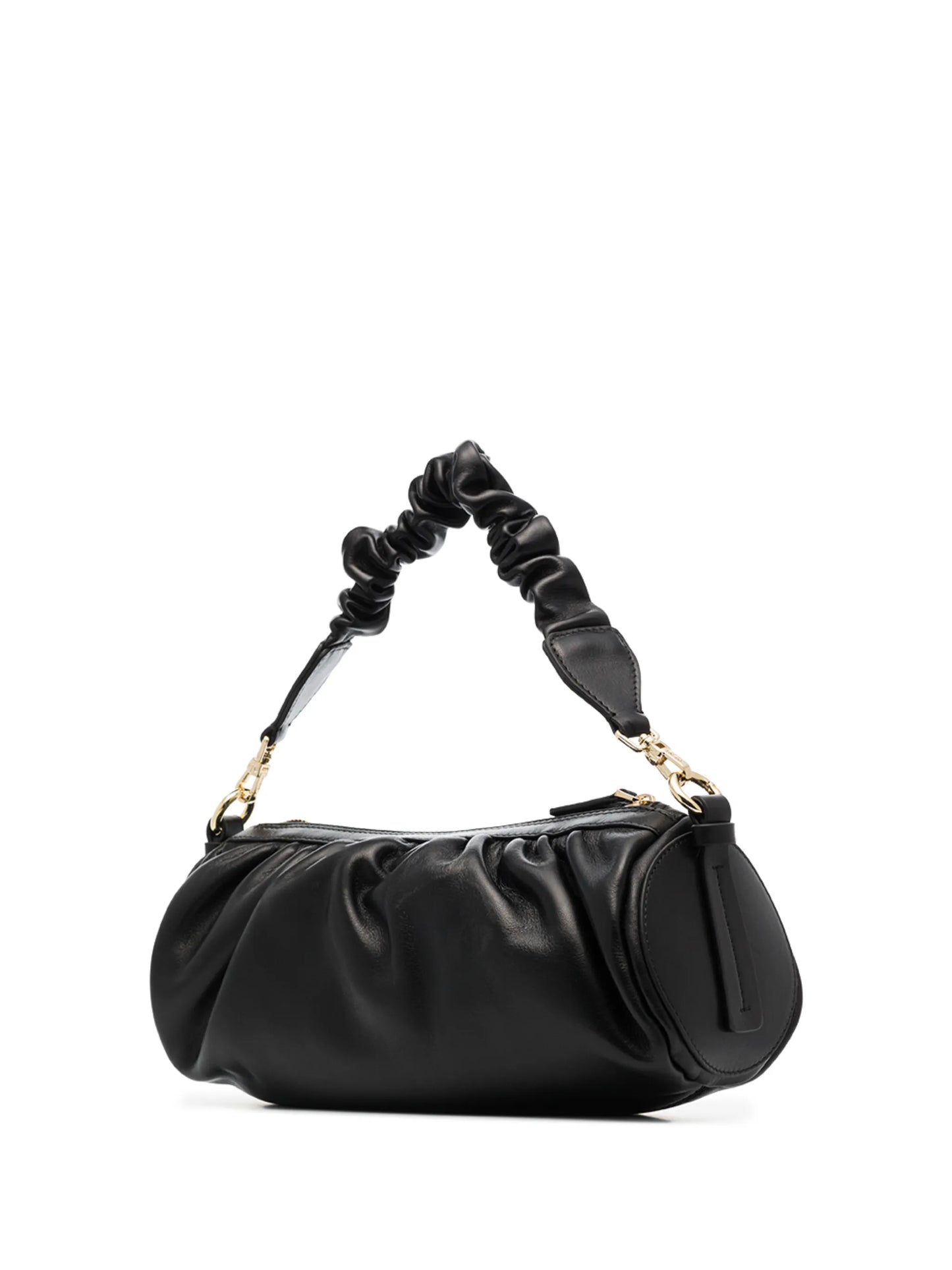 Cylinder ruched shoulder bag