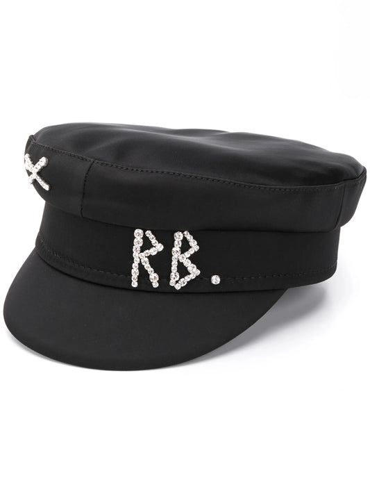 rhinestone logo breton hat