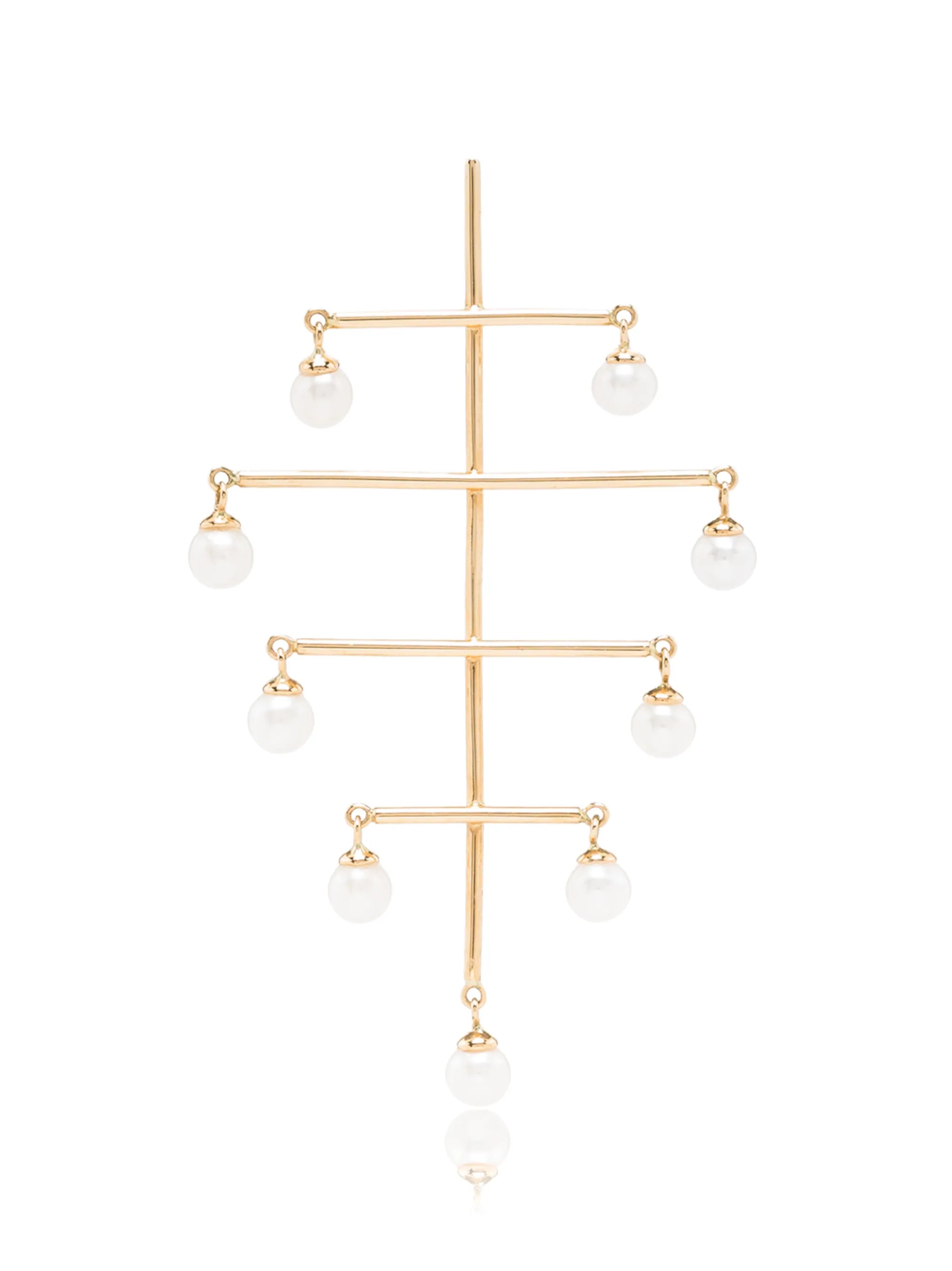 18kt yellow gold pearl earring