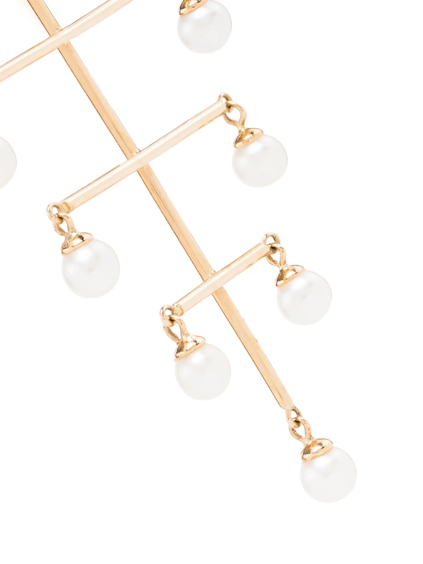 18kt yellow gold pearl earring