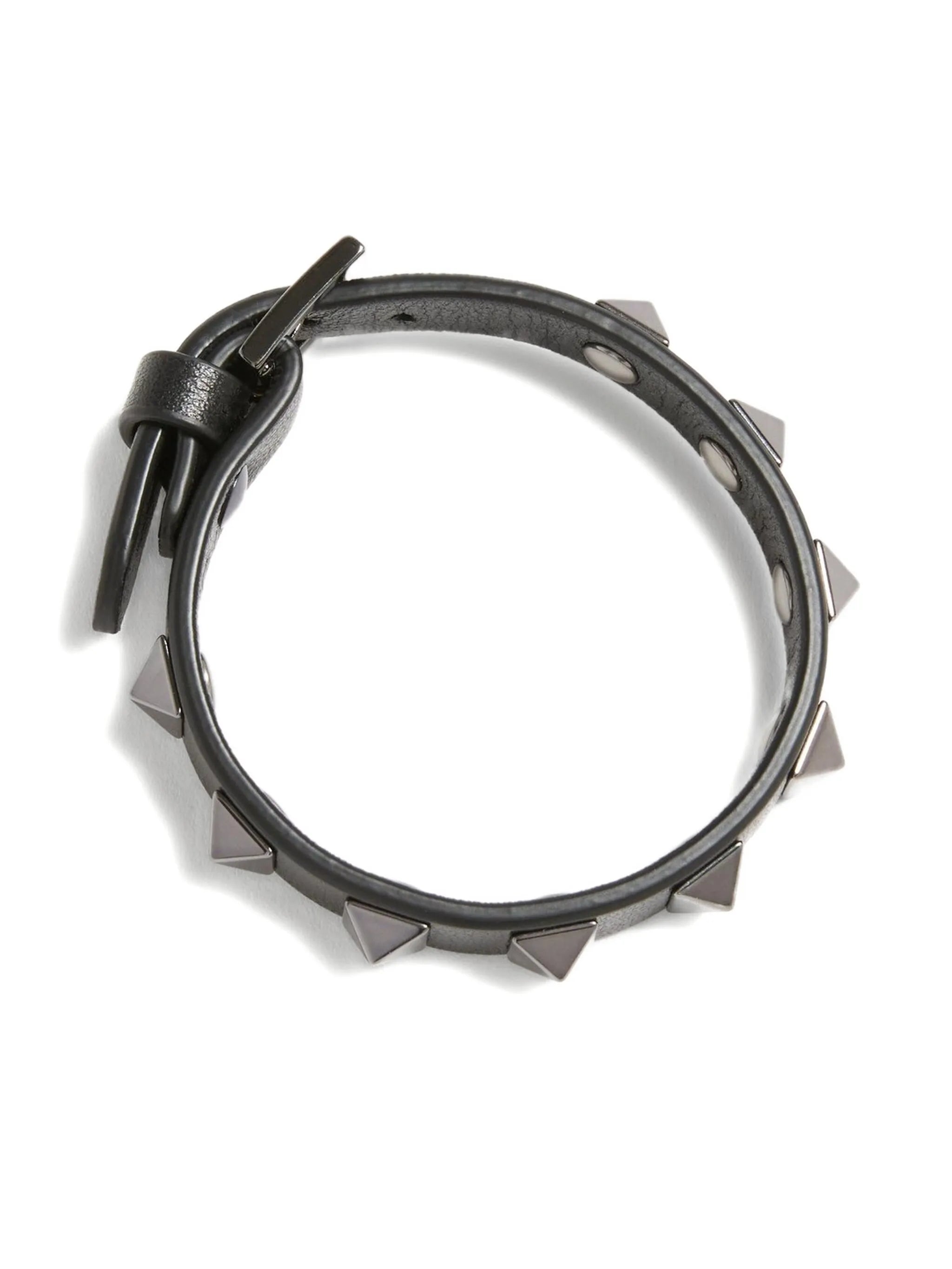 Rockstud leather bracelet