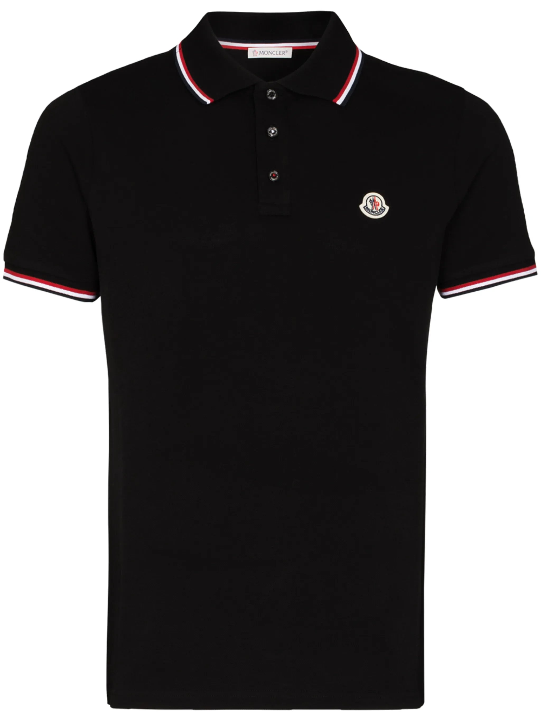 logo-patch striped-trim polo shirt