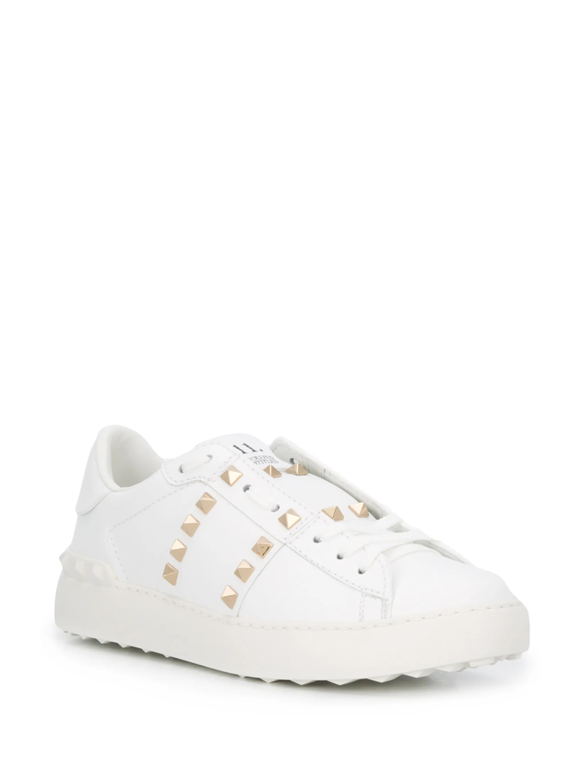 Rockstud stud leather sneakers