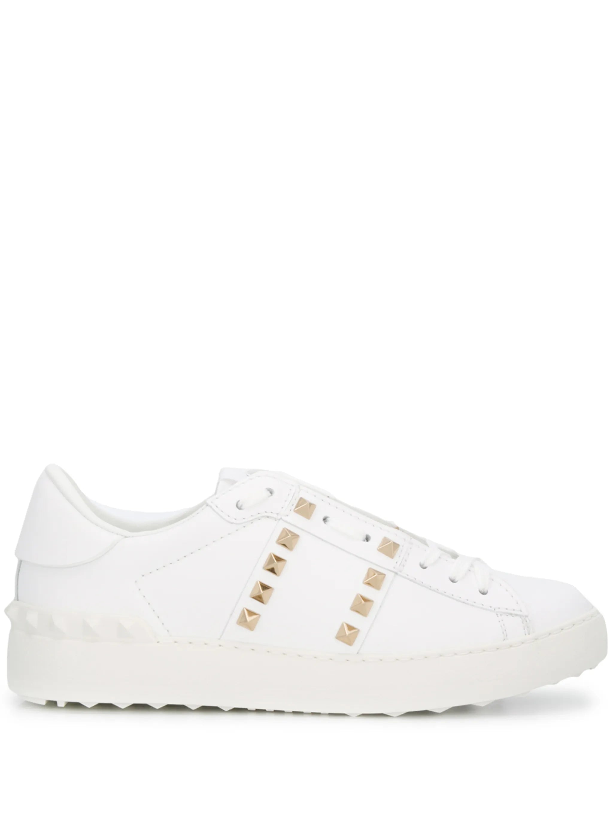 Rockstud stud leather sneakers
