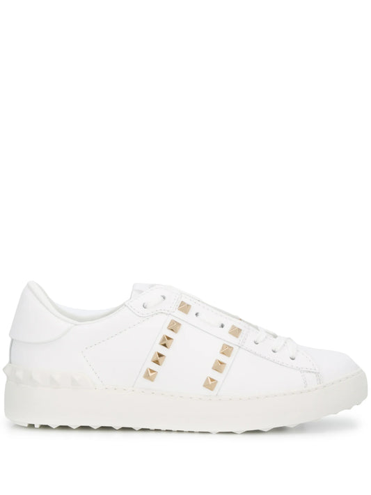 Rockstud stud leather sneakers