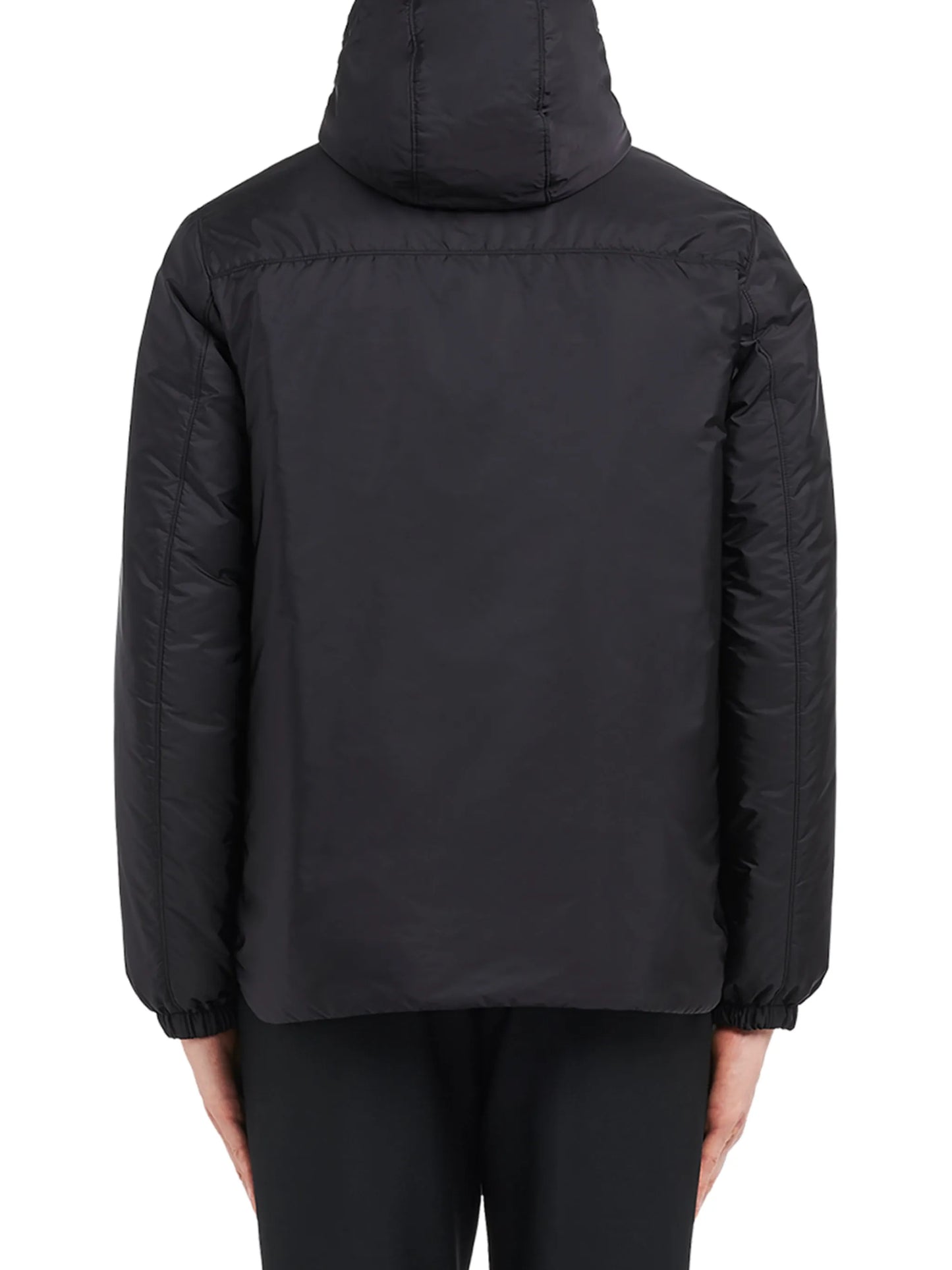 Re-Nylon logo-patch down jacket