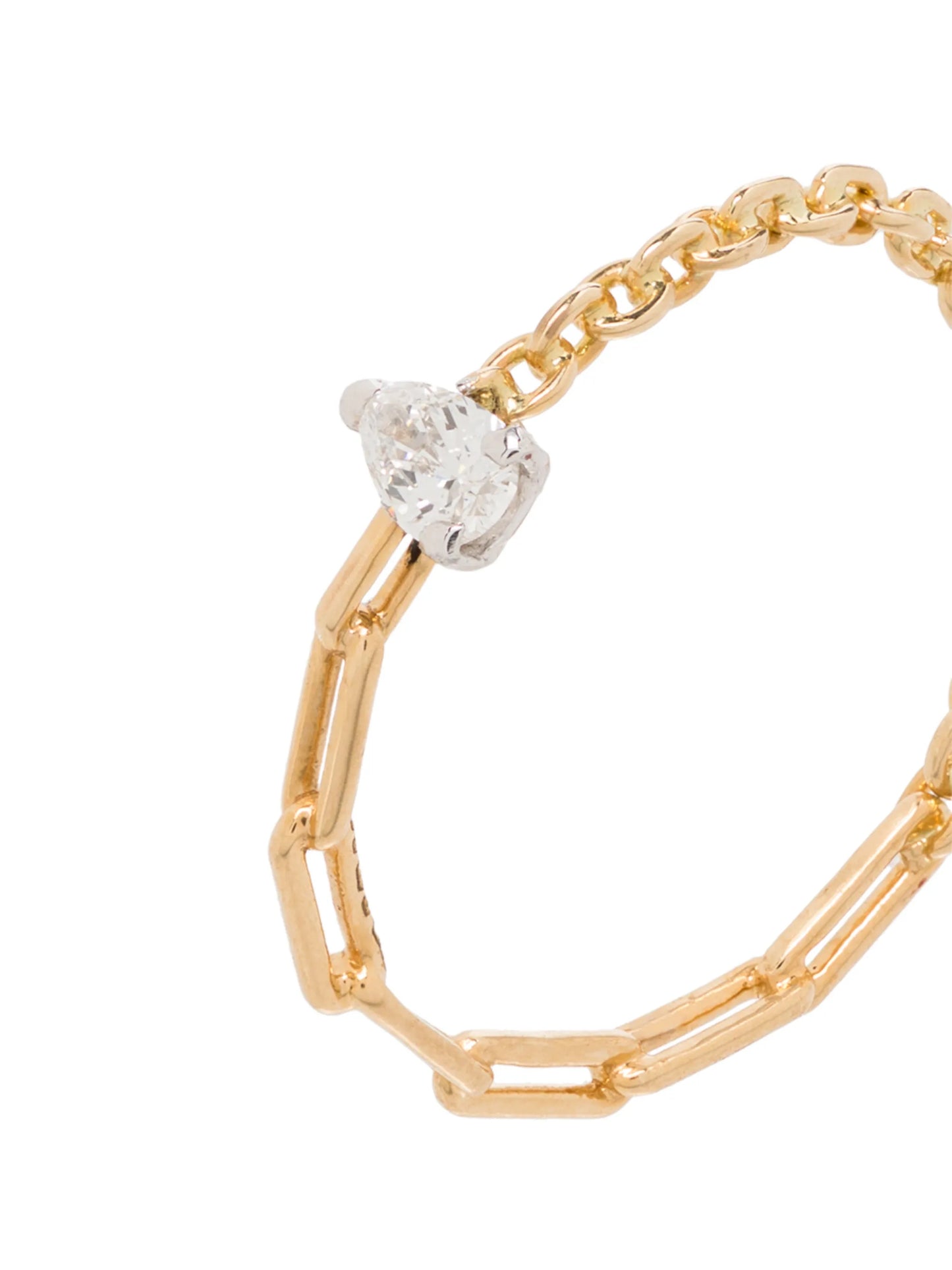 18kt yellow gold pear diamond ring
